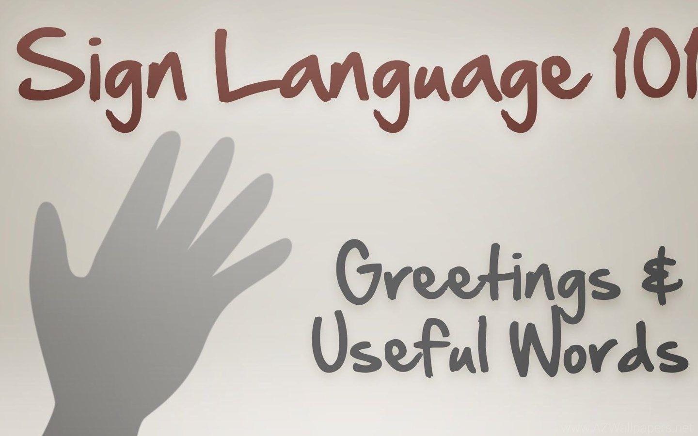 Sign Language Wallpaper Desktop Background