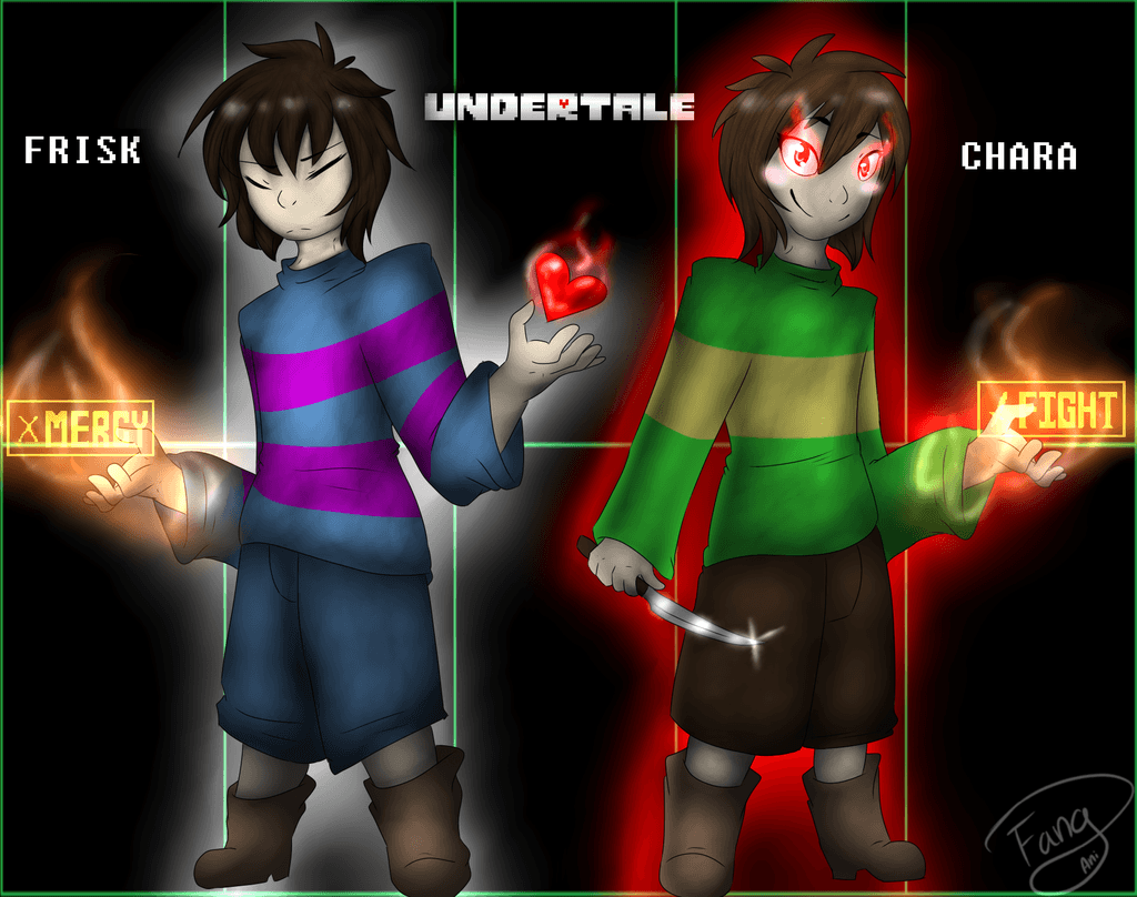undertale fanart frisk and chara