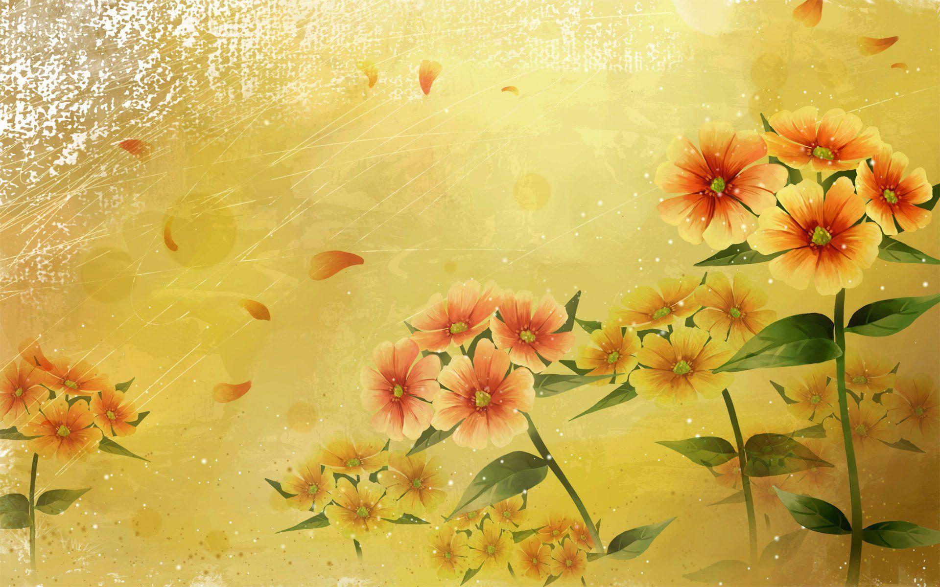 Flower Background Psd Wallpaper