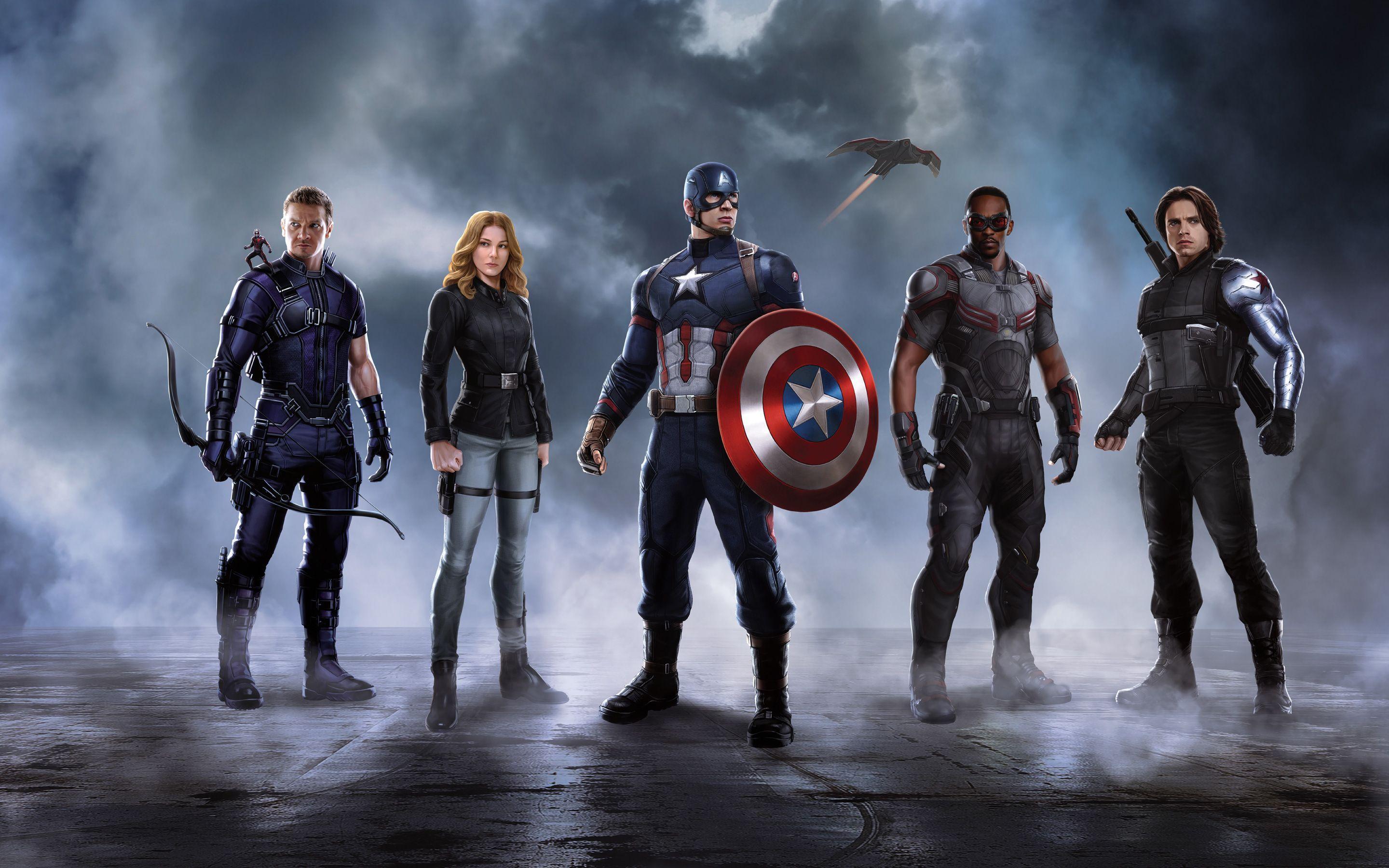 Civil War Captain America Team Wallpaper