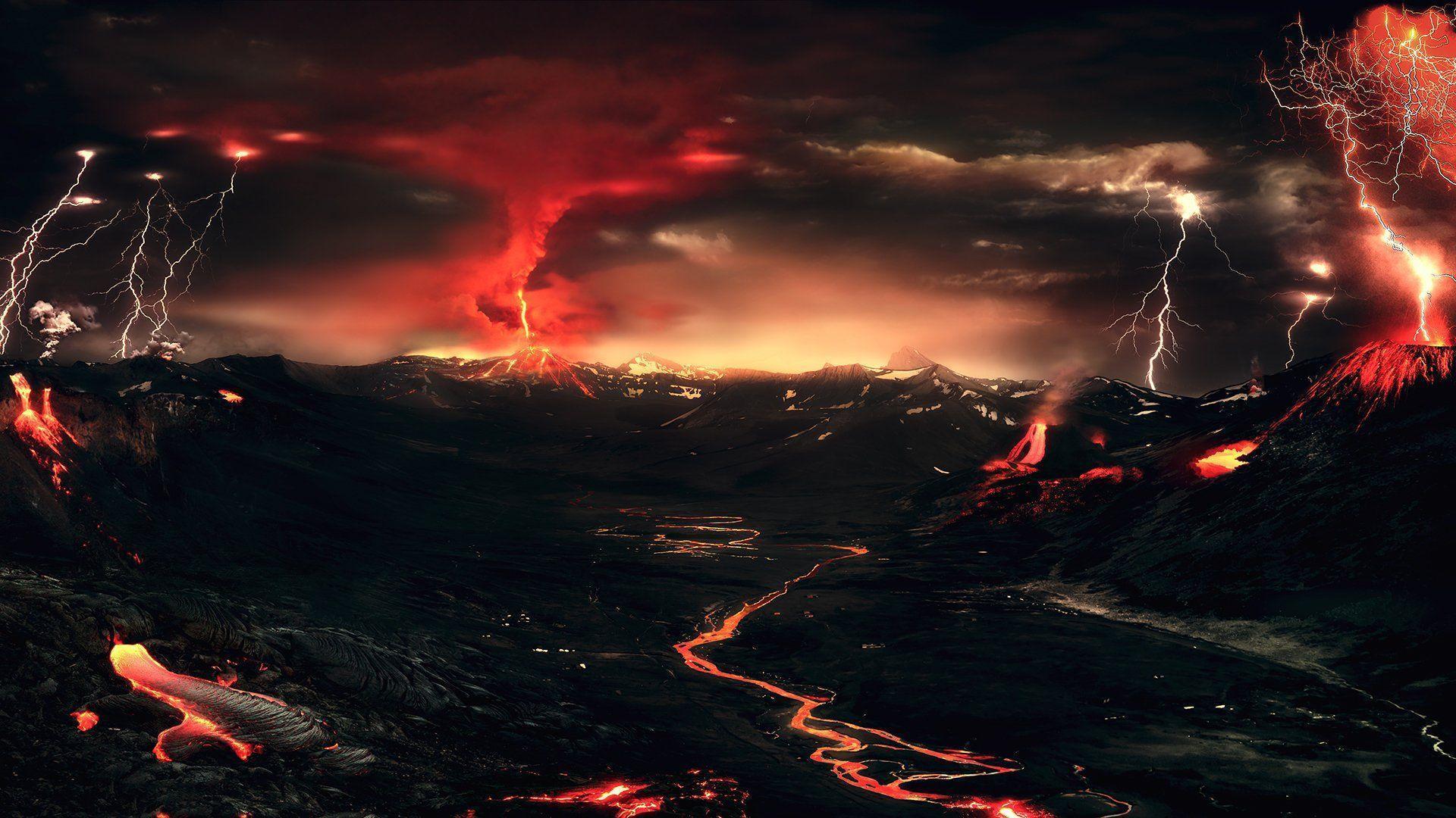 Volcano HD Wallpaper and Background Image