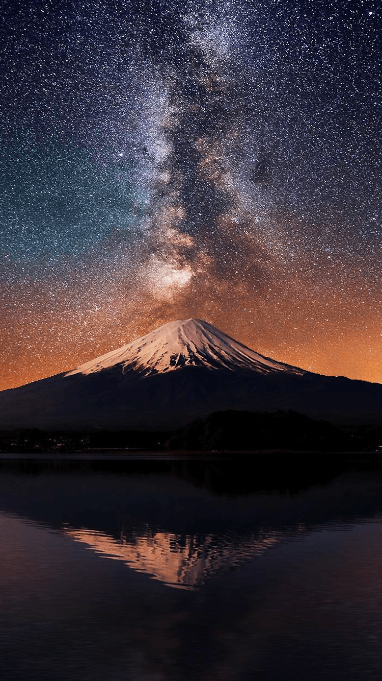 Volcano night sky iPhone 6 wallpaper + more free background