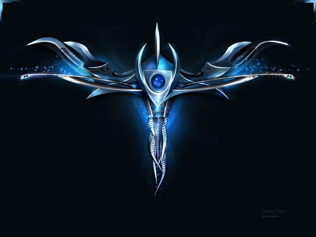 Blue Dragon Heart. Blue. Background, Heart And Blue