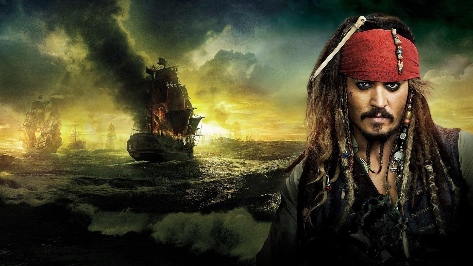 Actors Black Background Captain Jack Sparrow Johnny Depp Movies