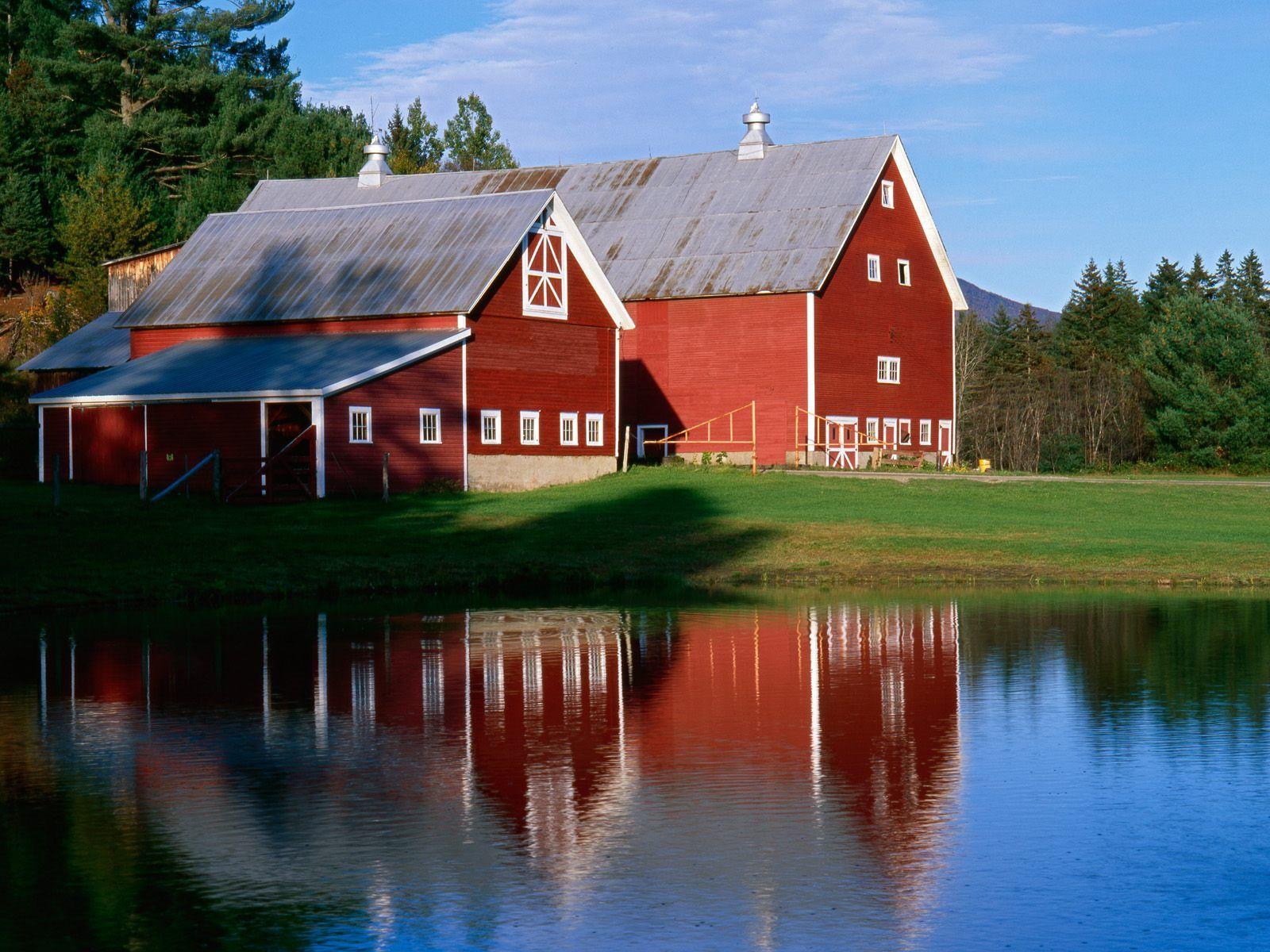 Download Background Barns at Sunset, Vermont Cool