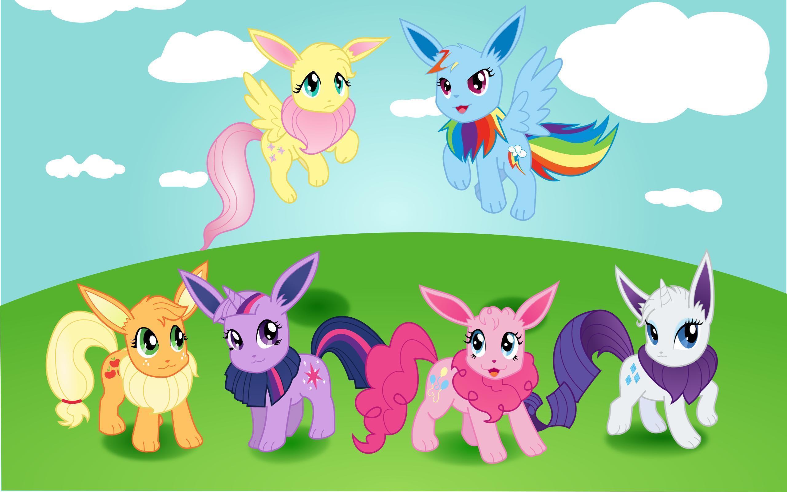 Shiny Eeveelution Collection Wallpaper by RebeccaAlexa on