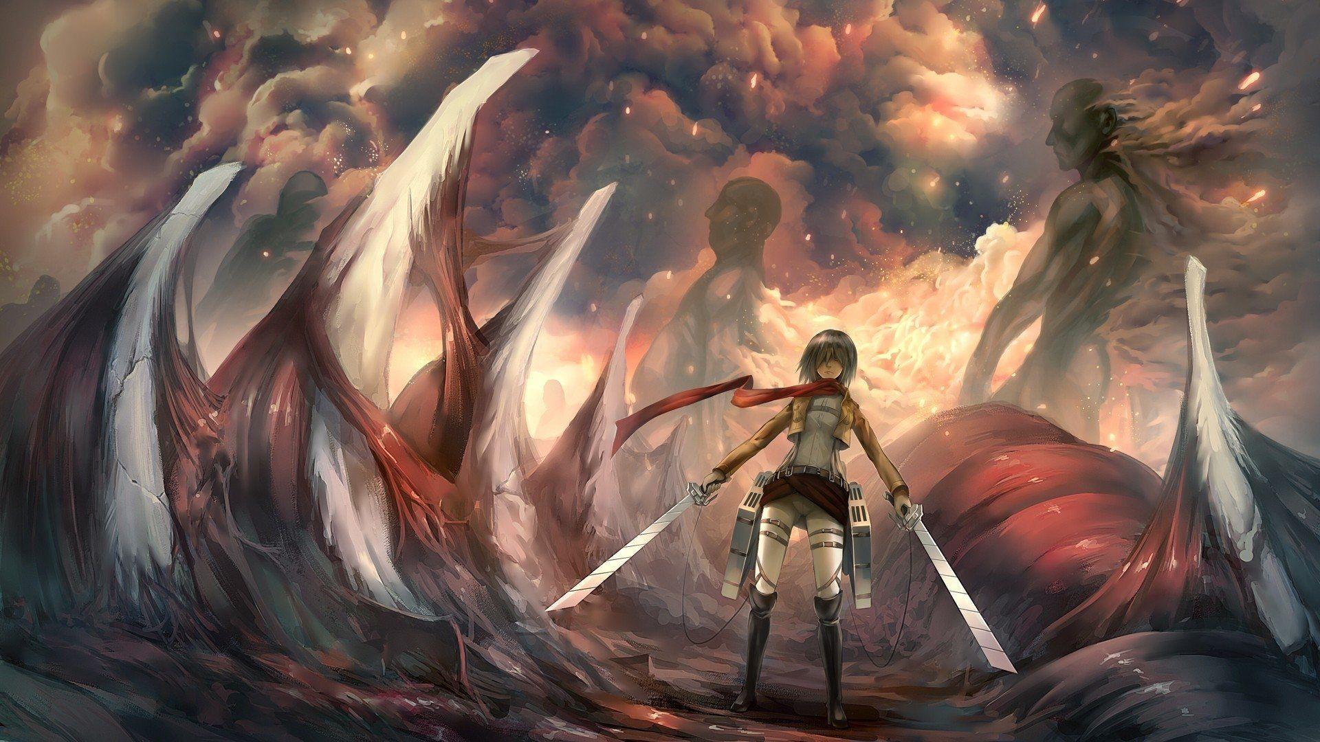 Wallpaper : Shingeki no Kyojin, Mikasa Ackerman, Shingeki no