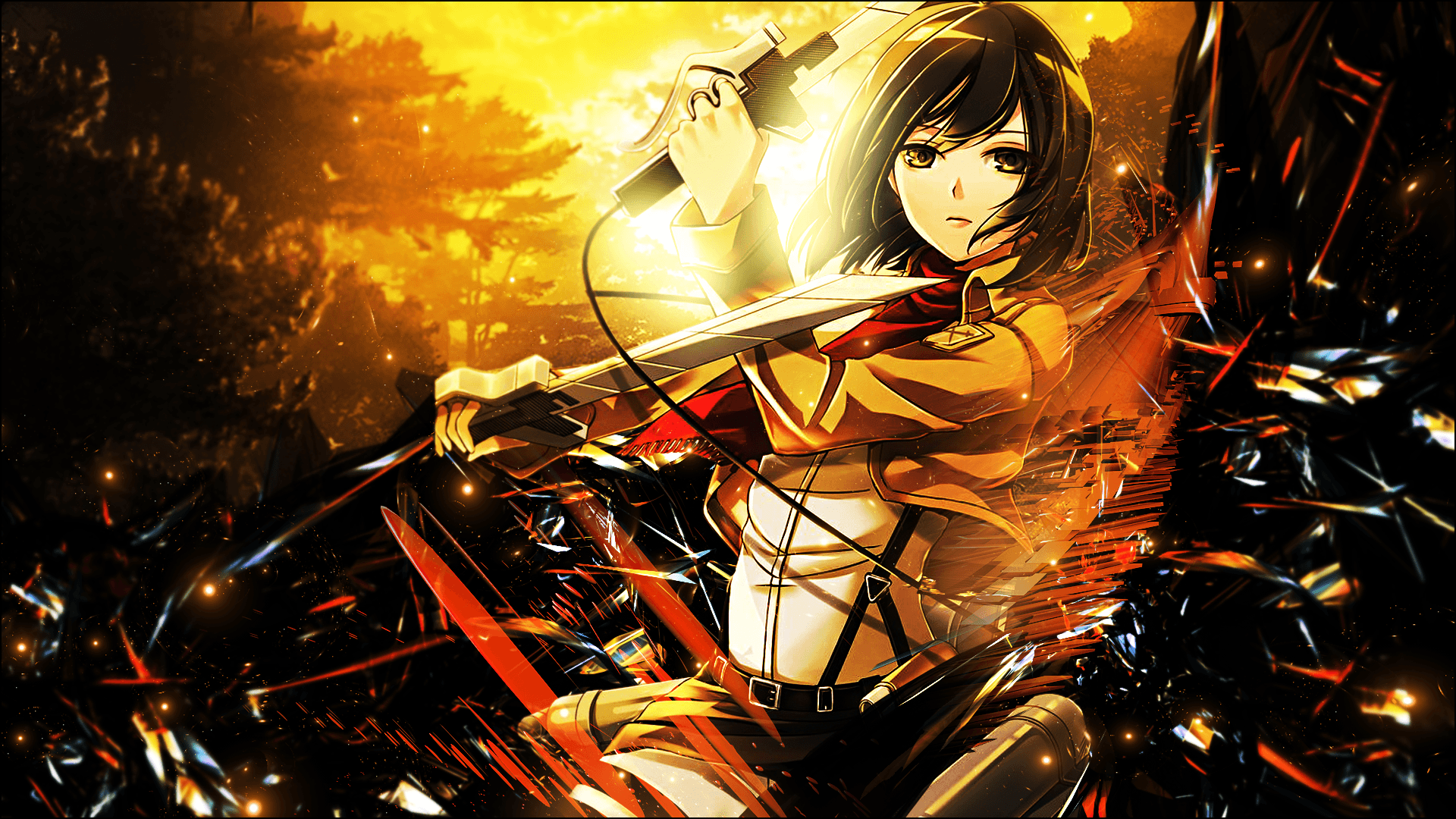 View, download, comment, and rate this 1920x1080 Mikasa Ackerman