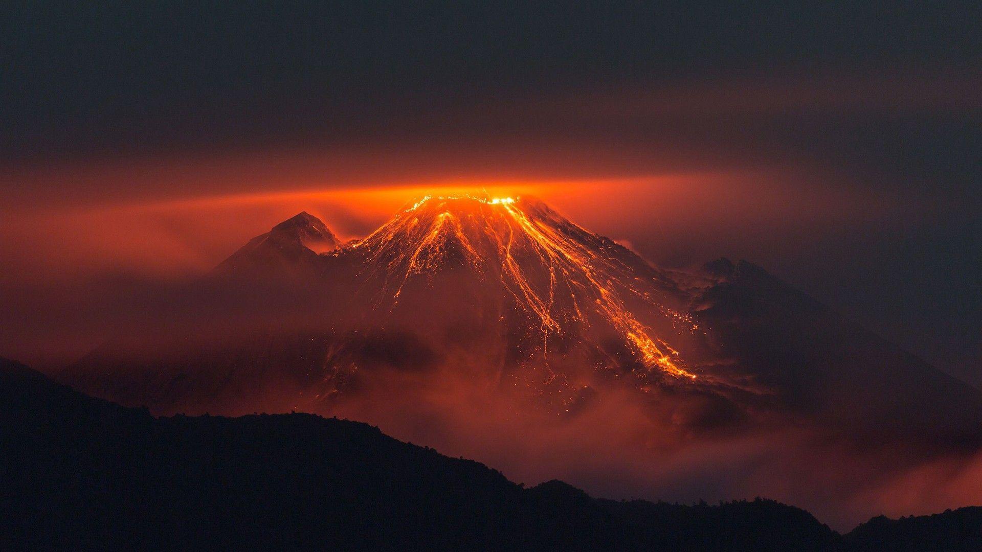 mountains, fire, volcanoes, lava, Alto Coca Reserve wallpaper