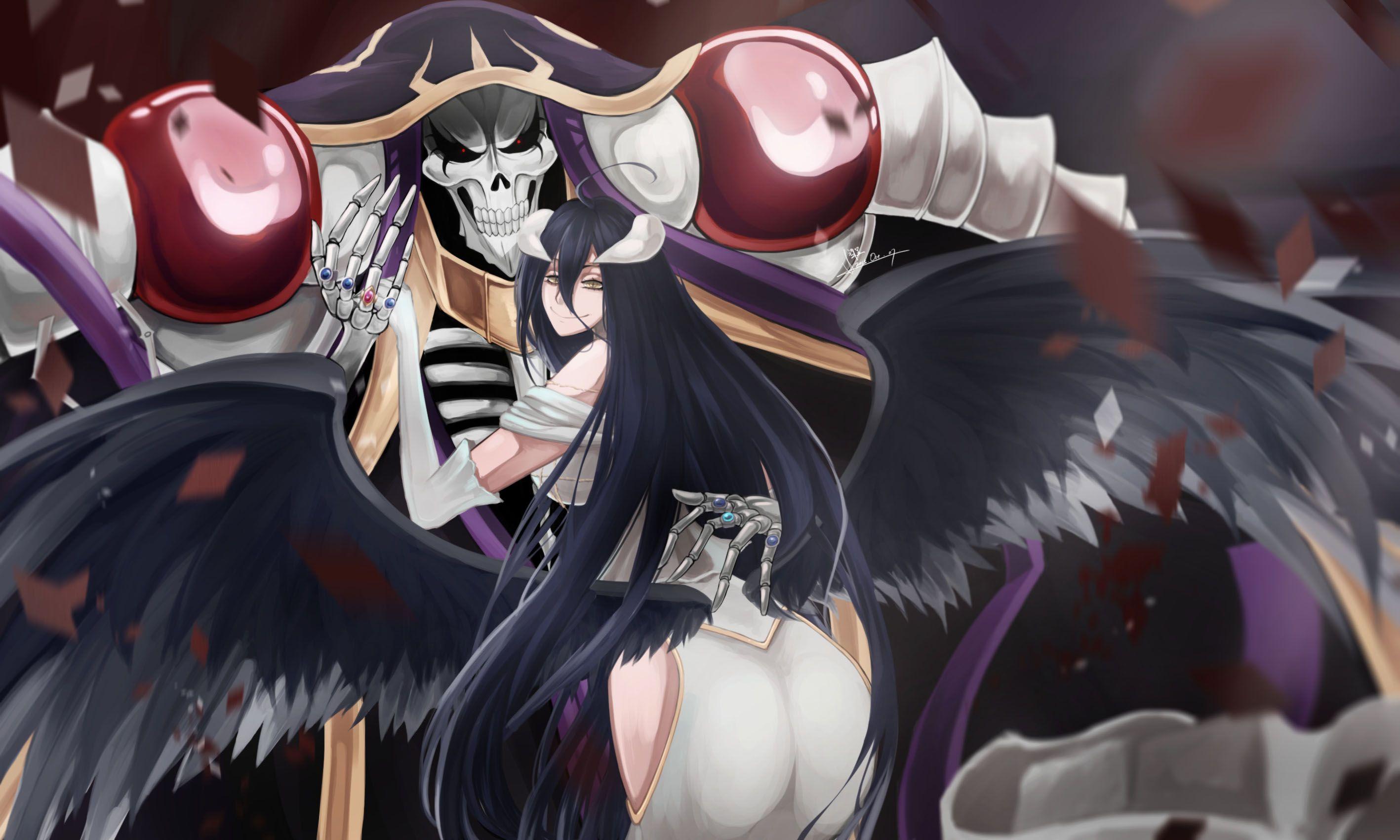 Albedo and Ainz Ooal Gown HD Wallpaper. Background Image