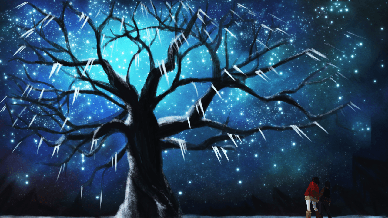 Download Erased Characters In Snowy Weather Wallpaper