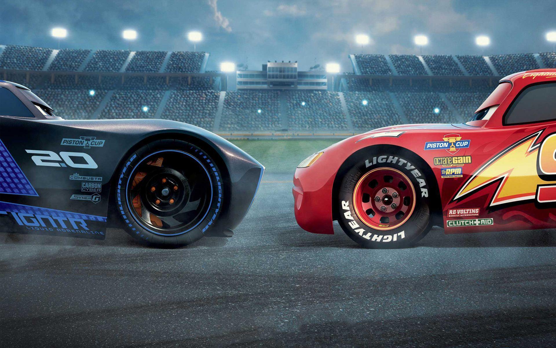 Cars 3 Jackson Storm vs Lightning McQueen Wallpaper