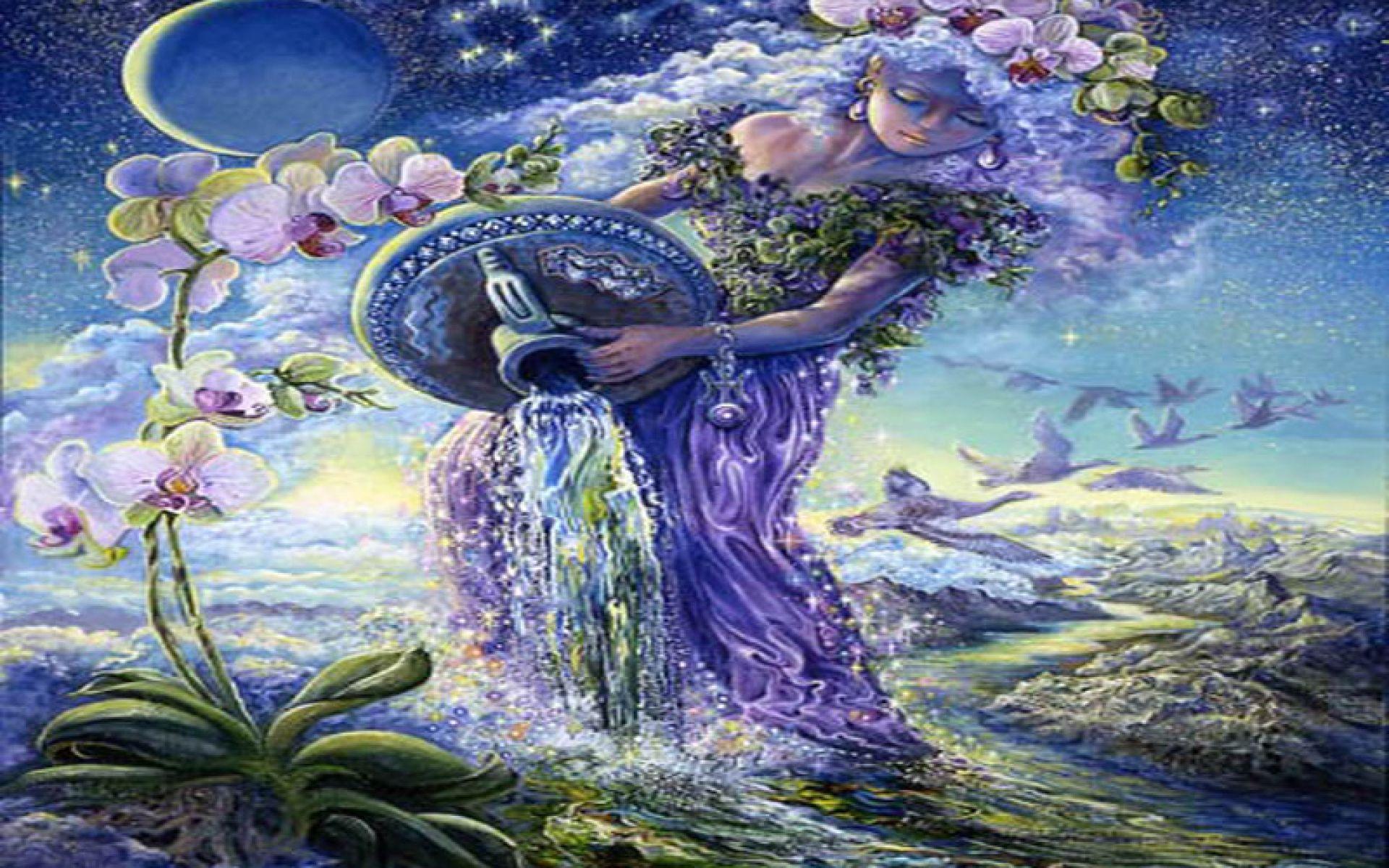 Fantasy Woman Aquarius wallpapers.