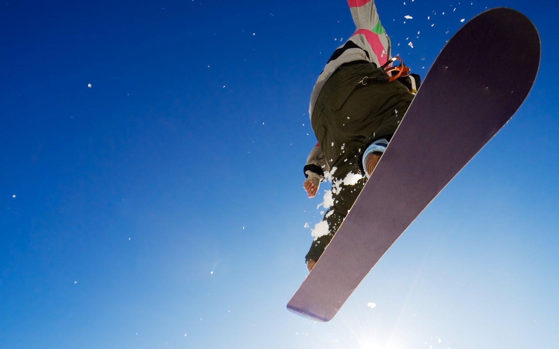 winter sky sports snowboarding guy jump extreme adrenaline image