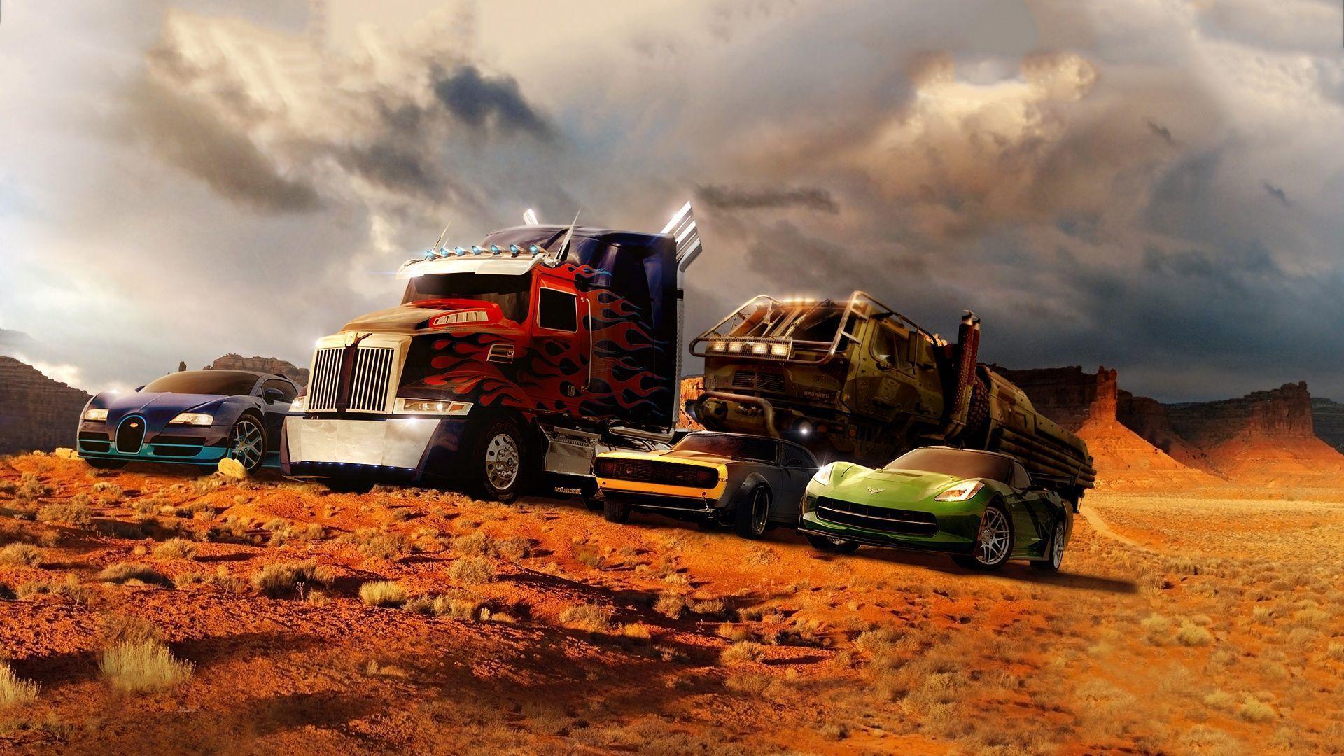 Wallpaper Full HD Transformers Desert Truck Sky Sports Car With Pics