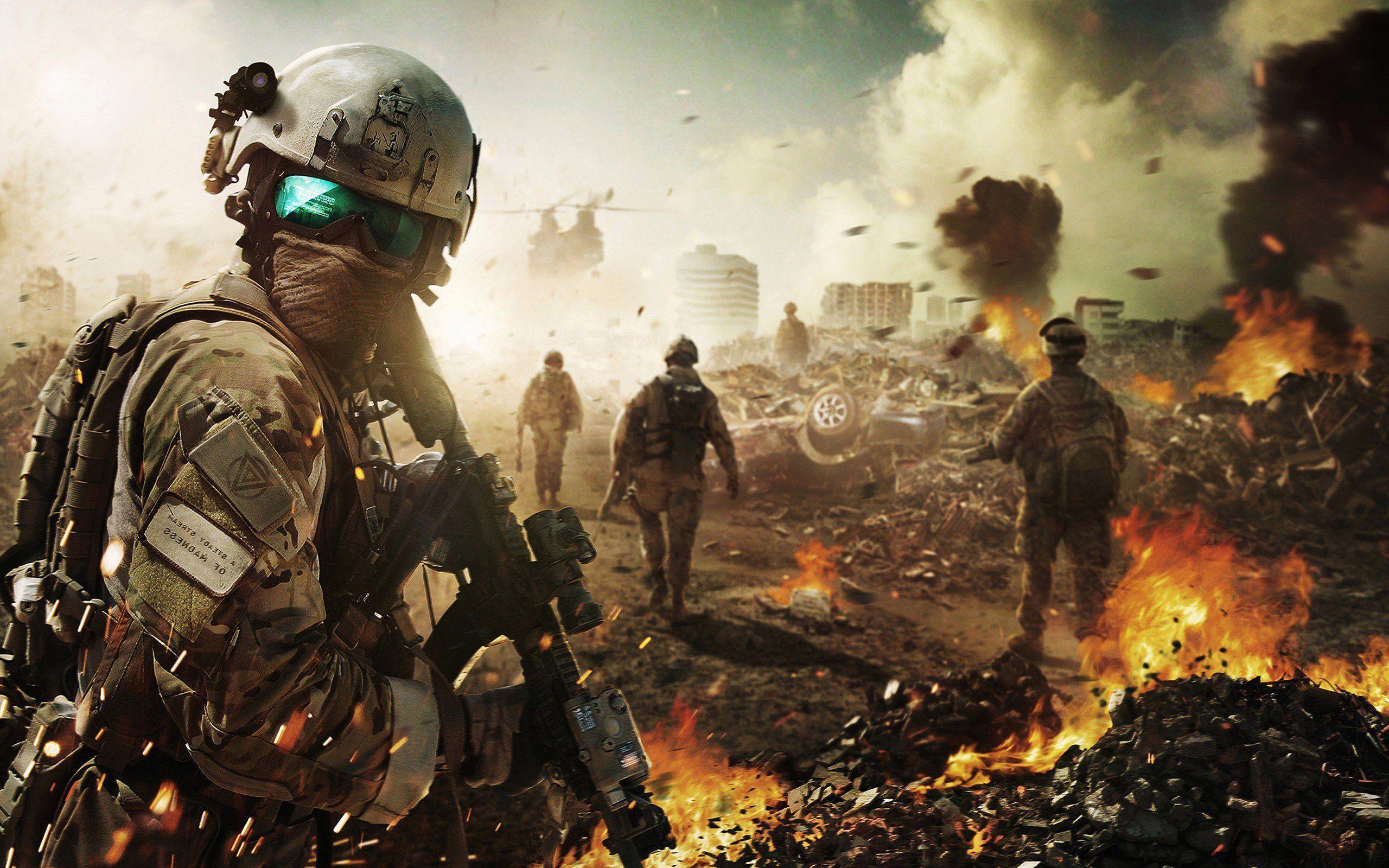 Download Battlefield Soldier HD 4k Wallpaper In 2048x1152 Screen