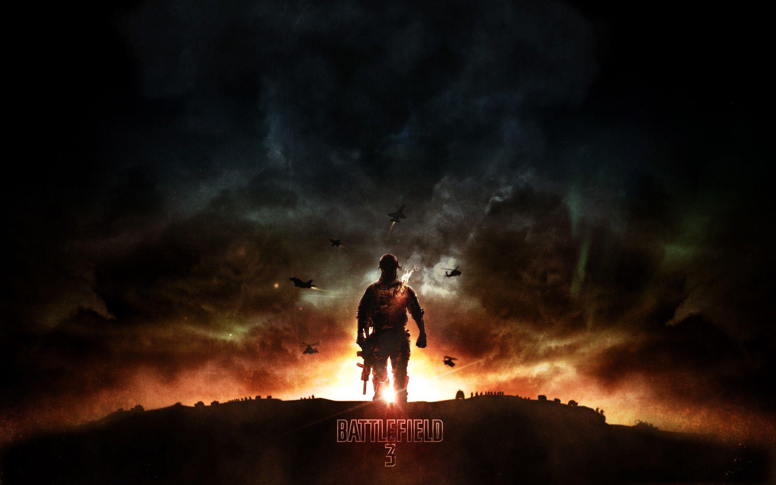 Download Wallpaper 2560x1600 Battlefield Soldier, Sunset