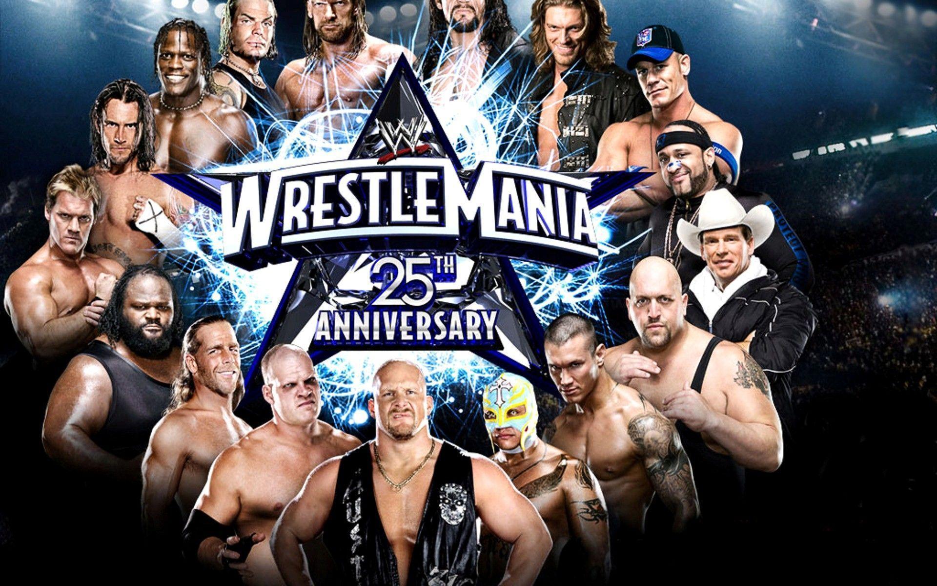 WWE Wrestlemania 25 Anniversary All Superstars Photo