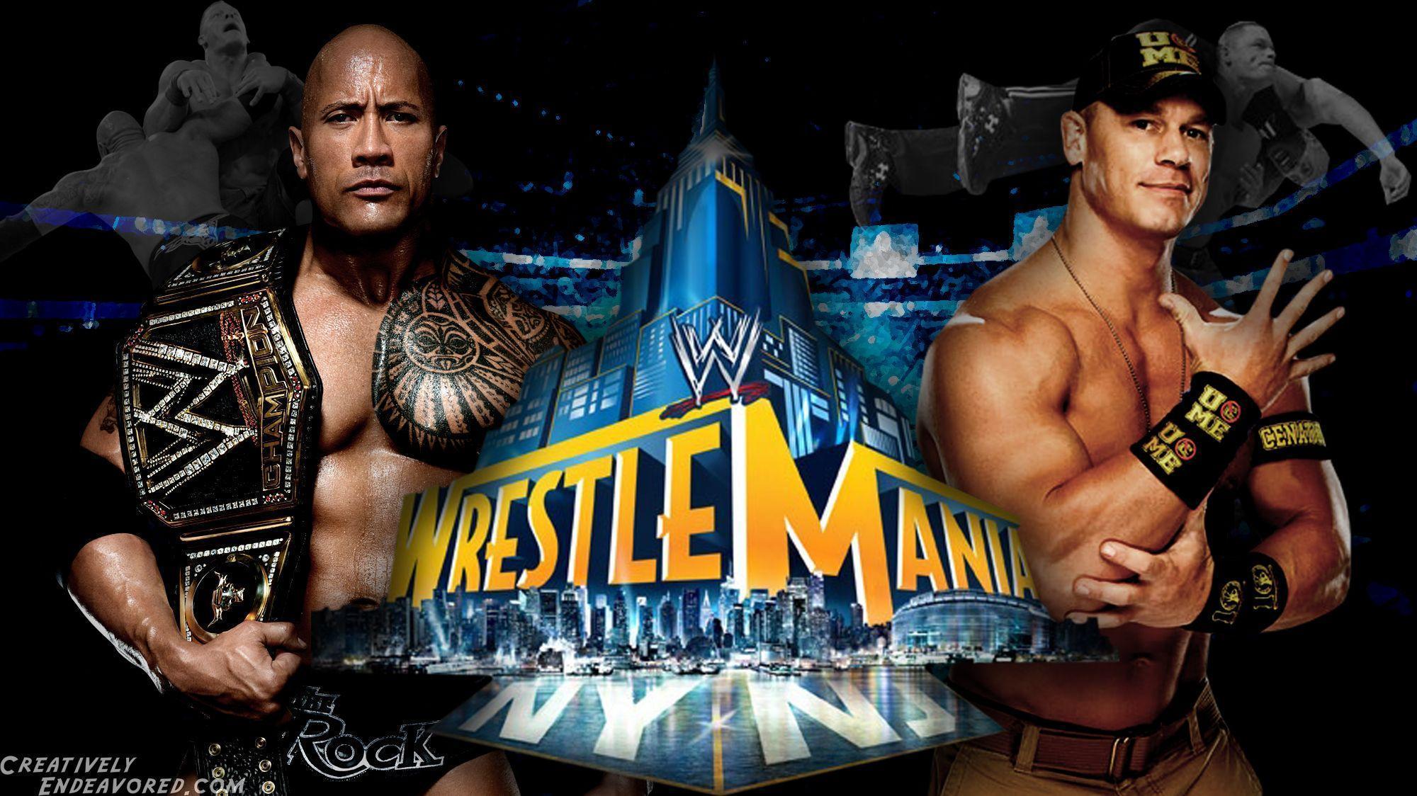 WrestleMania Wallpaper Wednesday: The Rock vs John Cena for the WWE