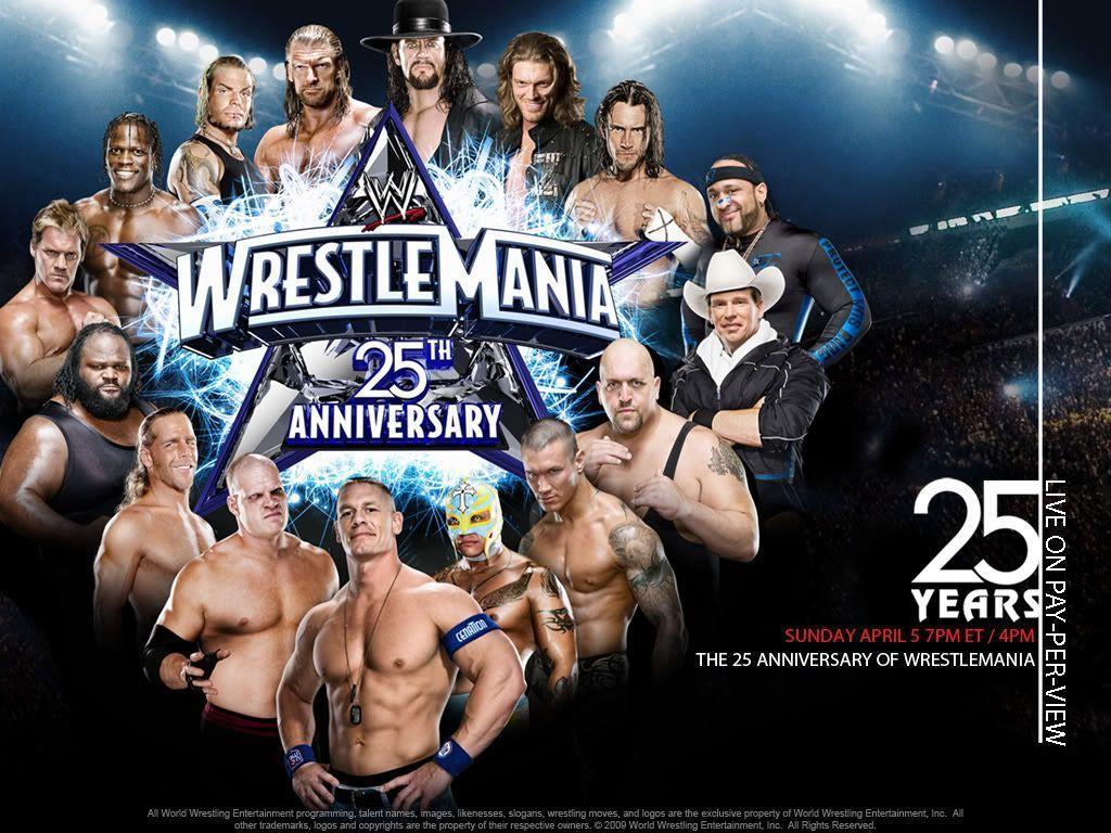WWE Wrestlemania 25 Official Wallpaper Photo