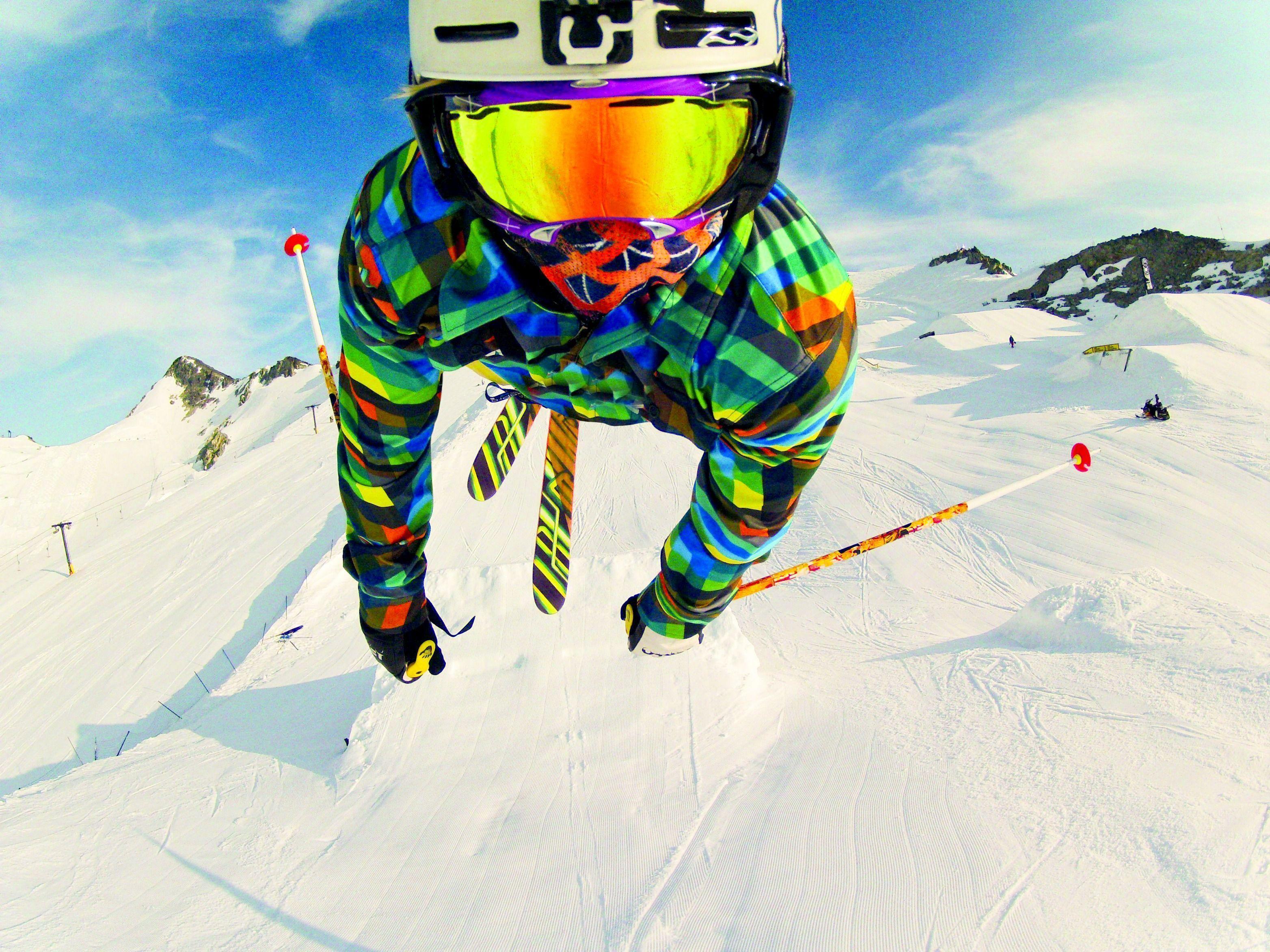 GoPro Skiier captures an epic selfie. GoPro