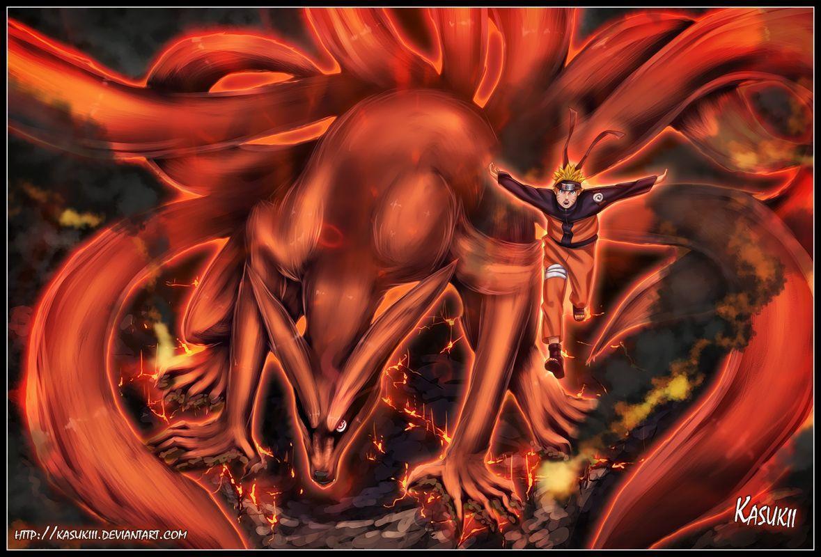 Naruto девятихвостый демон Лис