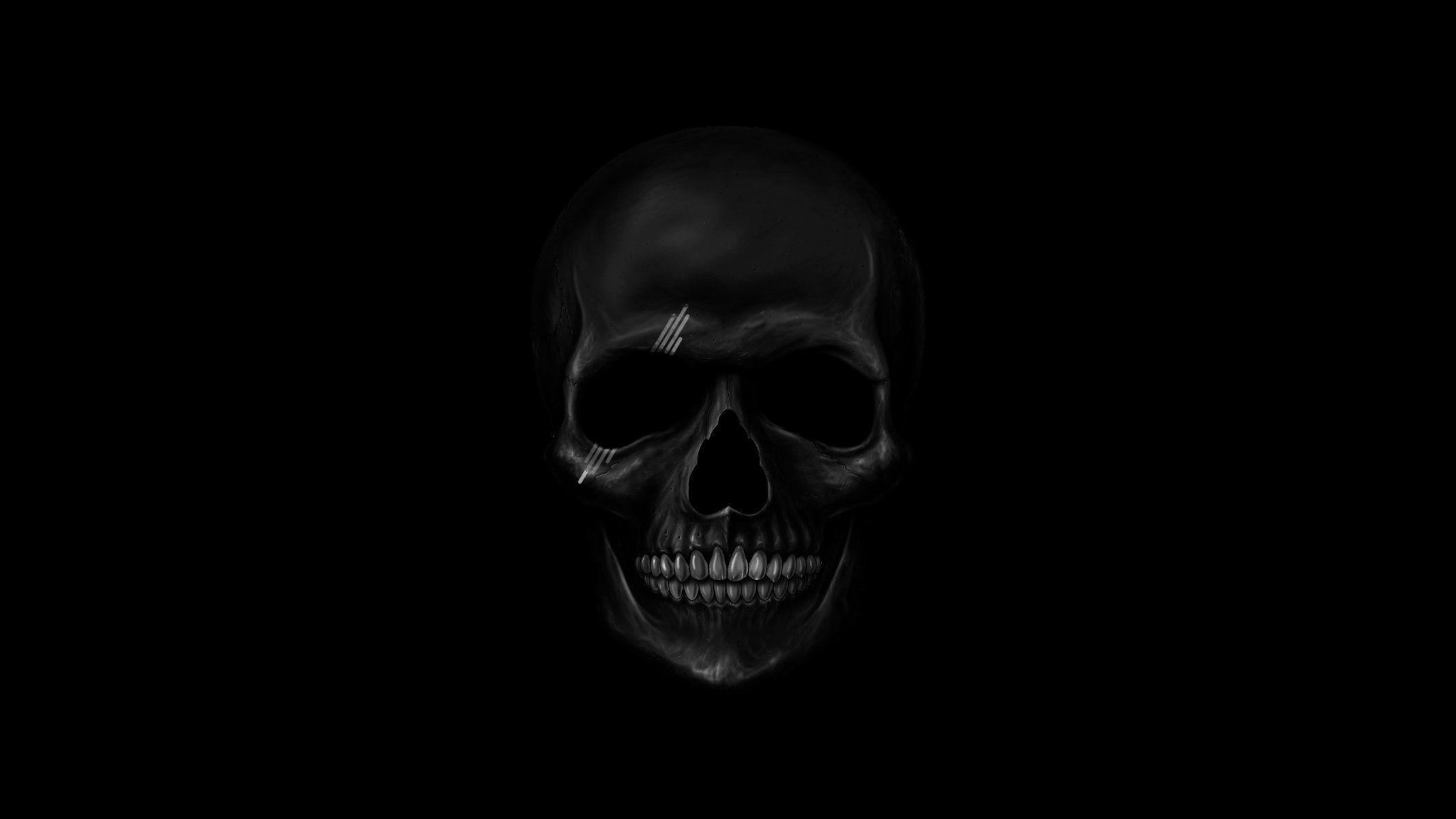 skull skull teeth background HD wallpaper