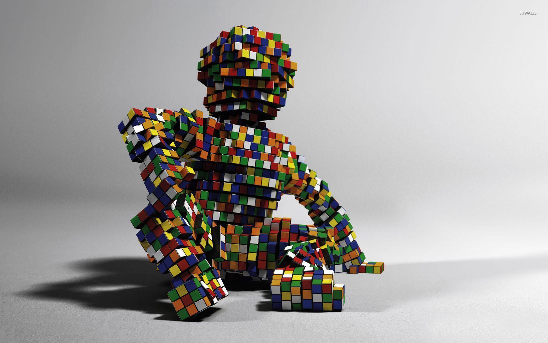 Rubiks cube figure wallpaper wallpaper