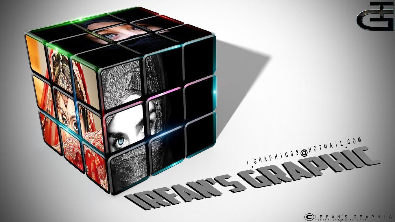 Rubik's Cube wallpapers Photoshop Work HD IRFAN's GRAPHIC
