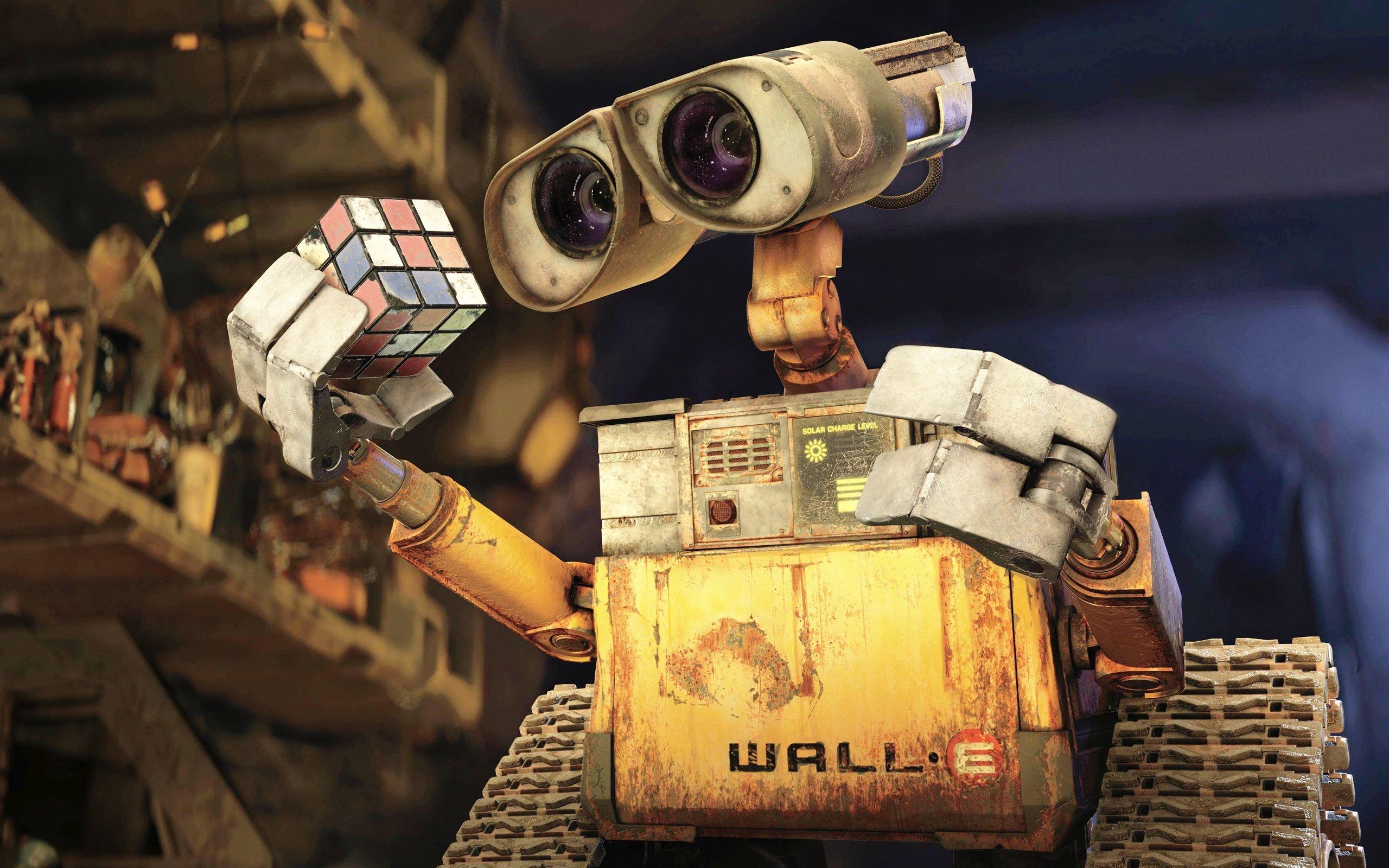 WALL E & Rubiks Cube # 2560x1600. All For Desktop