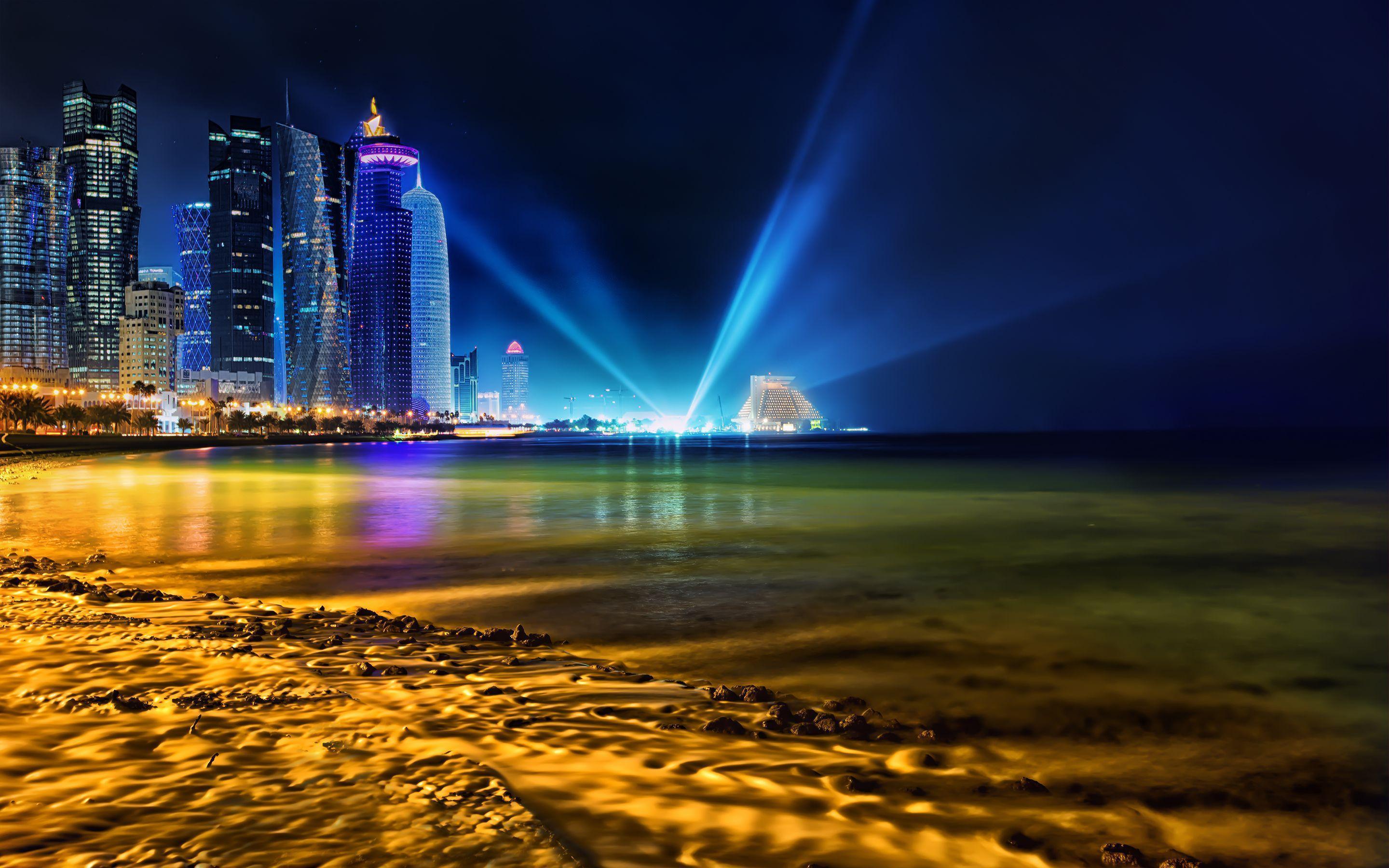 Doha Qatar Skyline Wallpaper