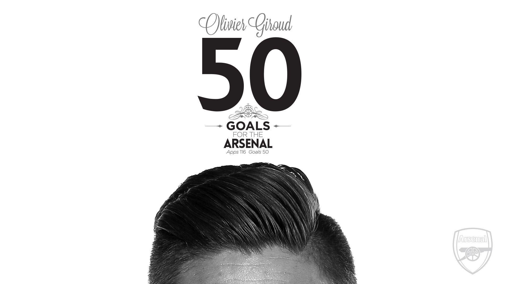 Olivier Giroud 50 Arsenal Goals