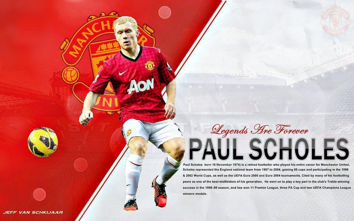 Paul Scholes Manchester United Legend Wallpaper
