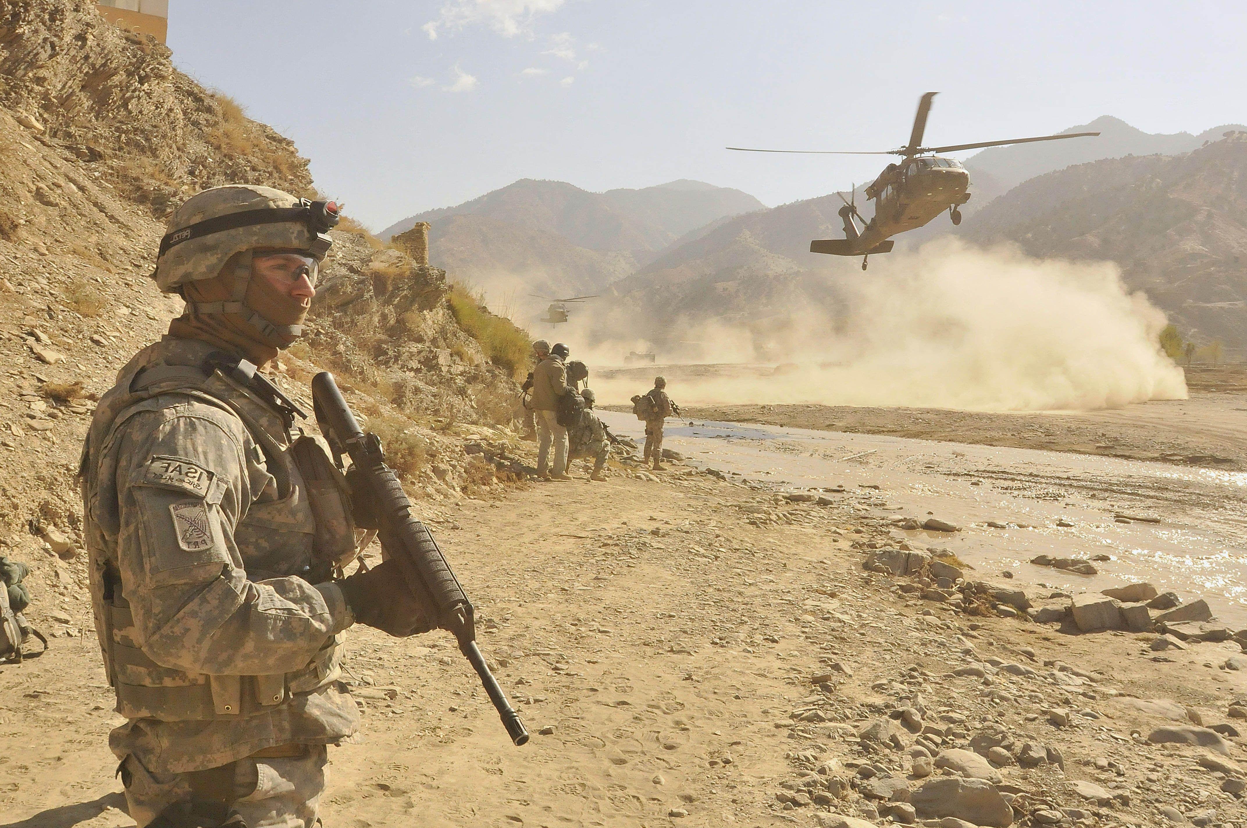 desert, Army, Sikorsky UH 60 Black Hawk, ISAF Wallpaper HD