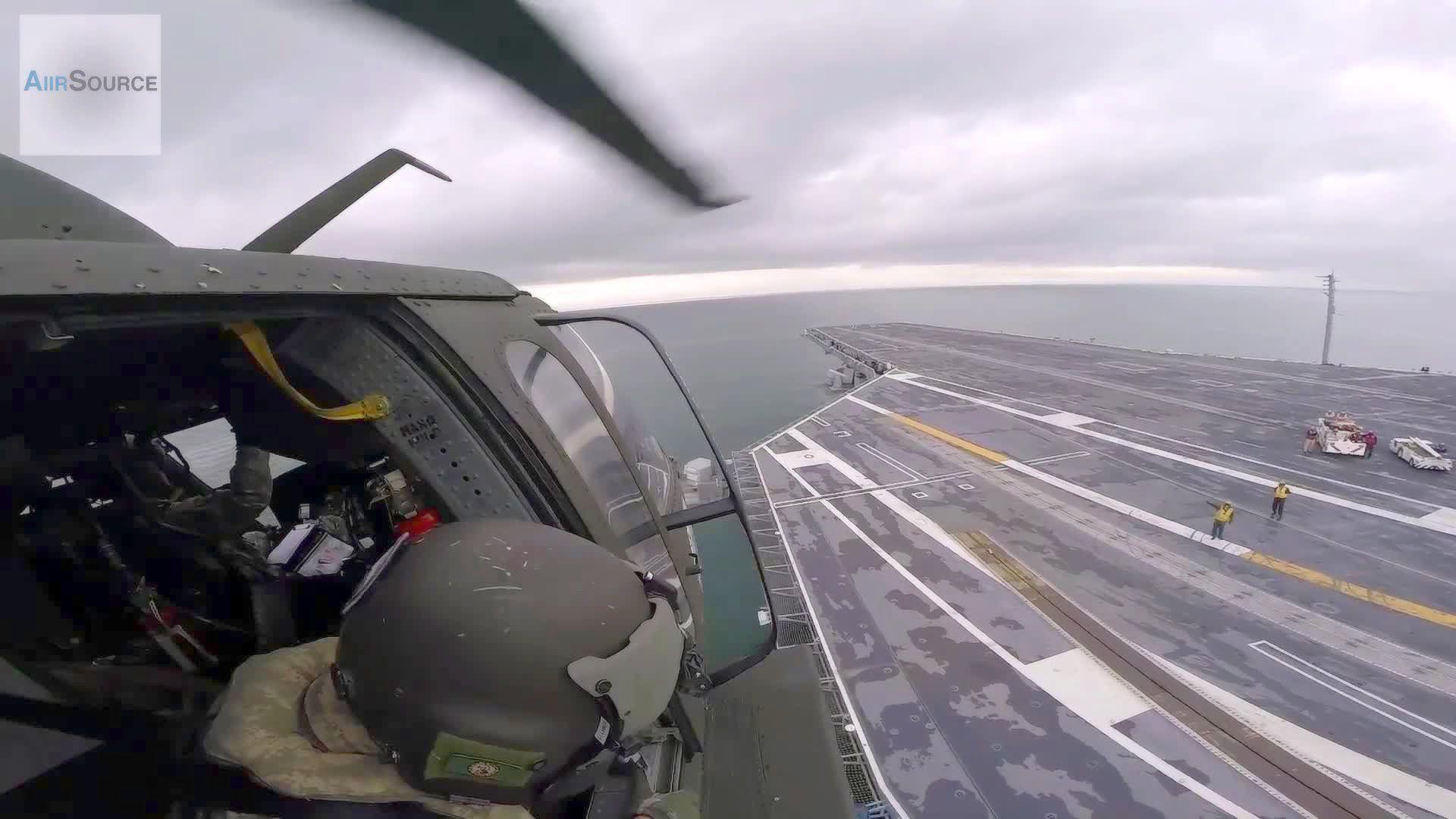 Sikorsky UH 60 Black Hawk Helicopters Deck Landing Qualification