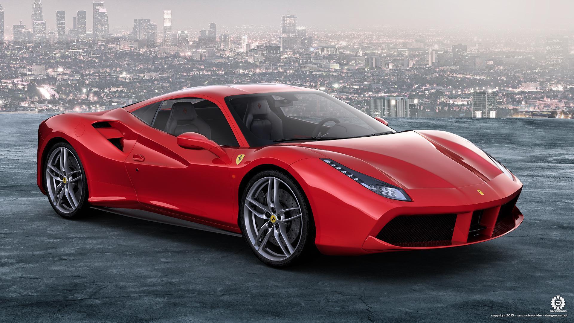 RED FERRARI 488 SPIDER WALLPAPER DOWNLOAD