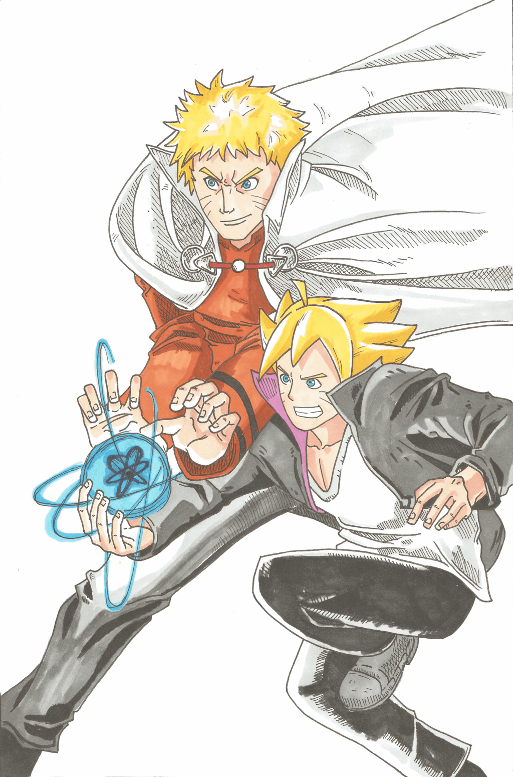 Naruto And Boruto Rasengan (Naruto Gaiden) By Darkborne Lines