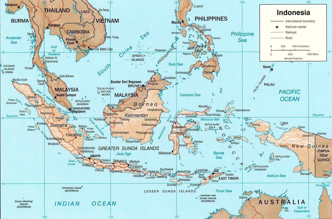 Misc: Indonesia Map Archipelago Southeast Asia Island Photo