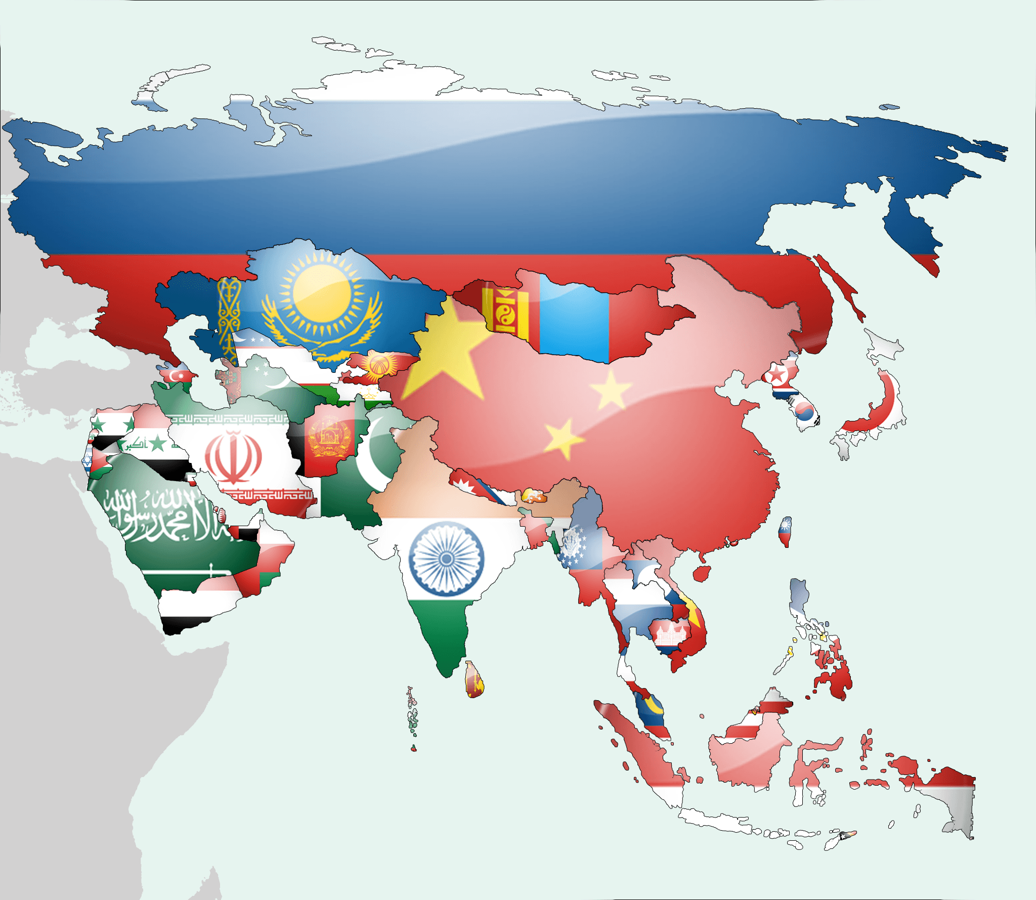 Flag Map Of The