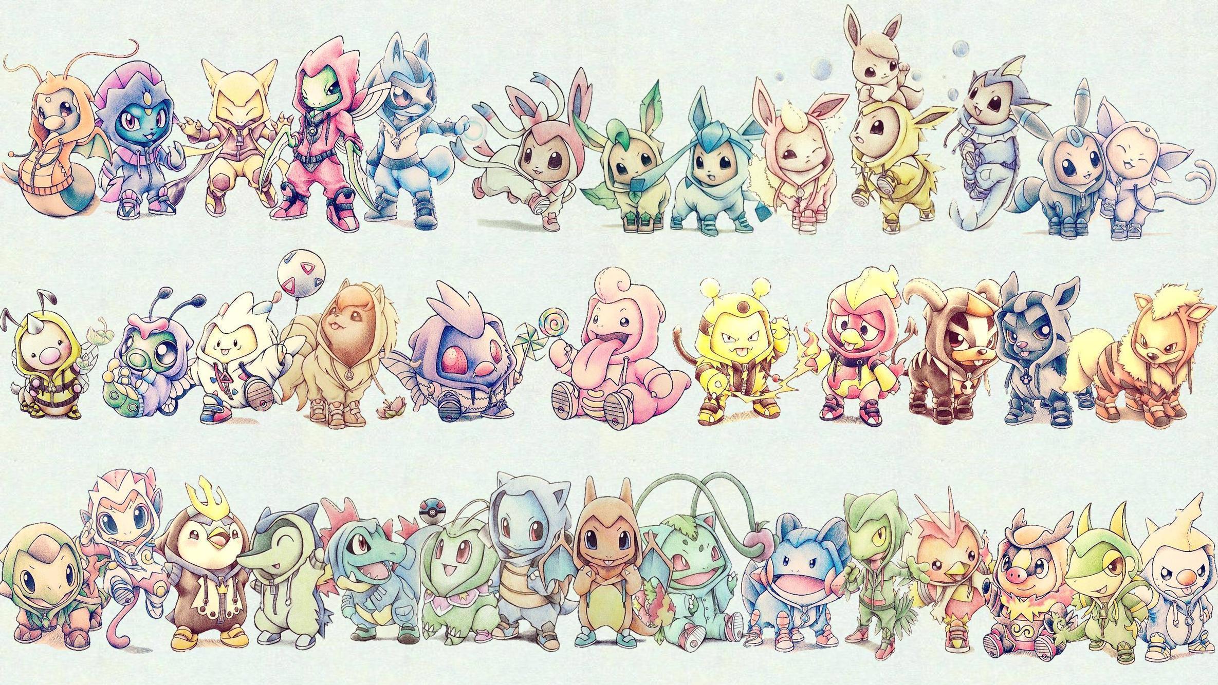 Pokemon Starters Wallpaper Desktop Background