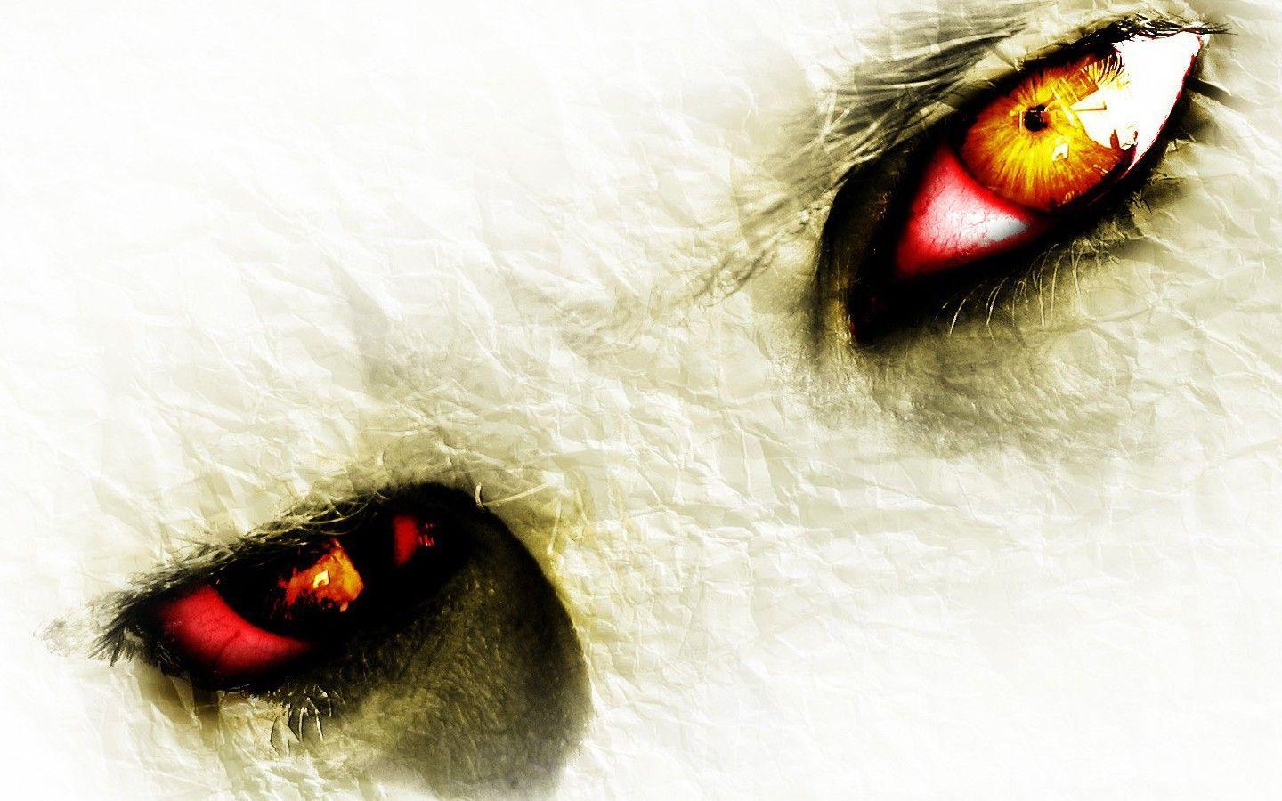 Horror evil eyes in fear Wallpaper 1440x900
