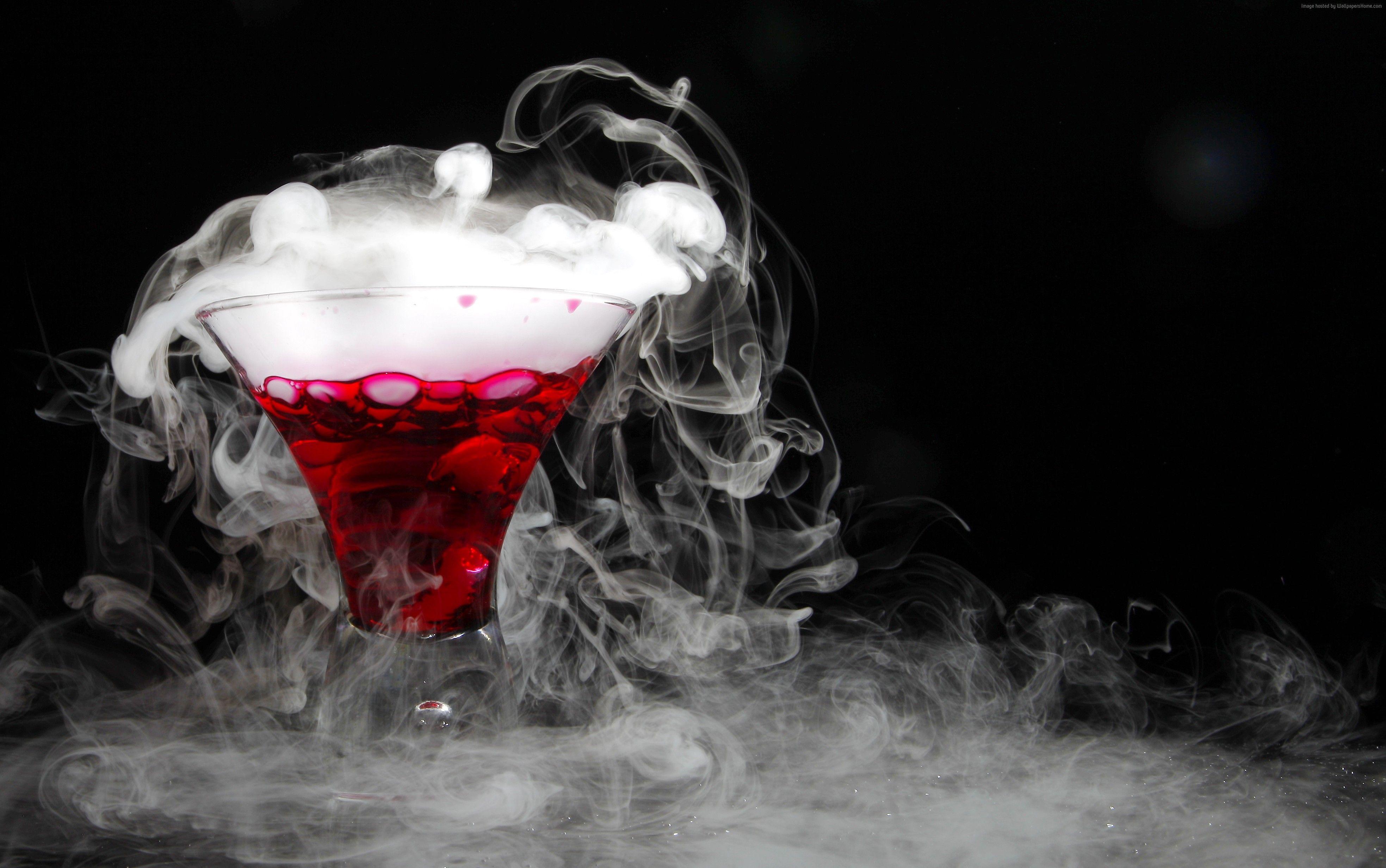 Wallpaper Cocktail, dry ice, Food