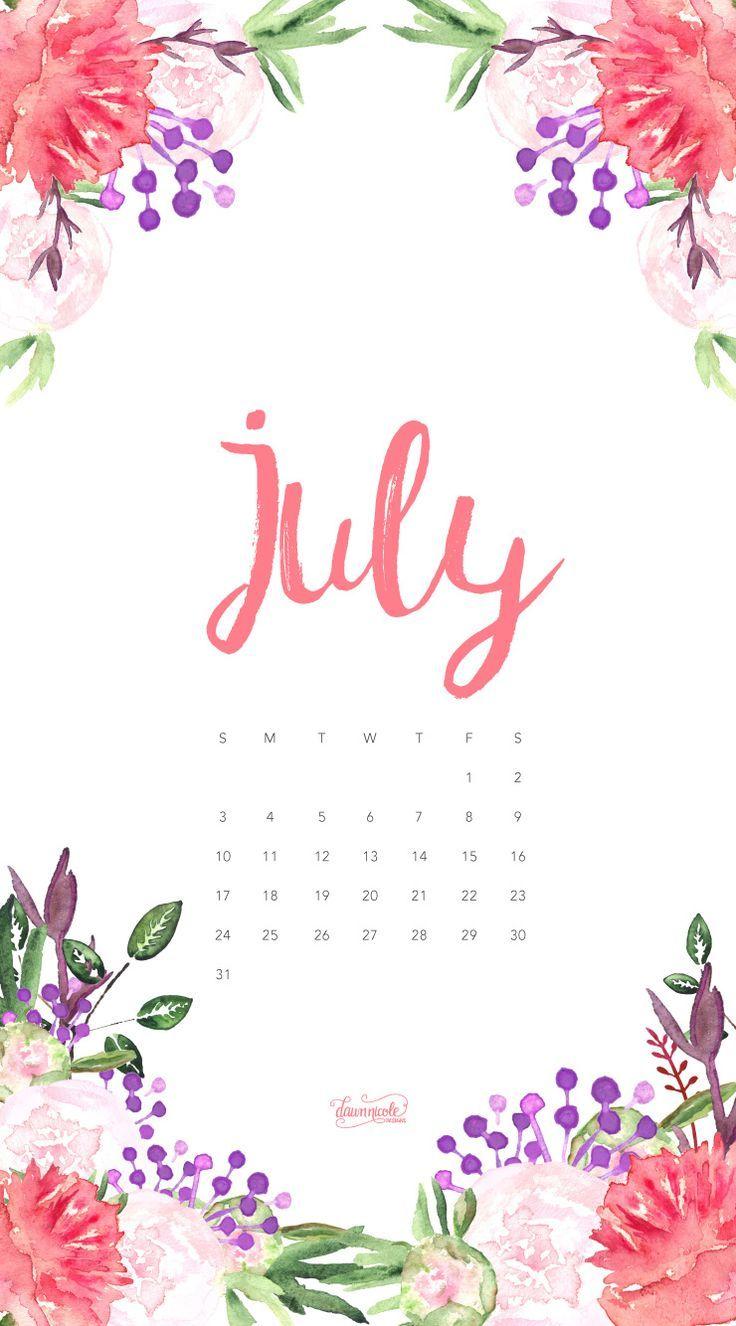 July 2017 Calendar Wallpaper