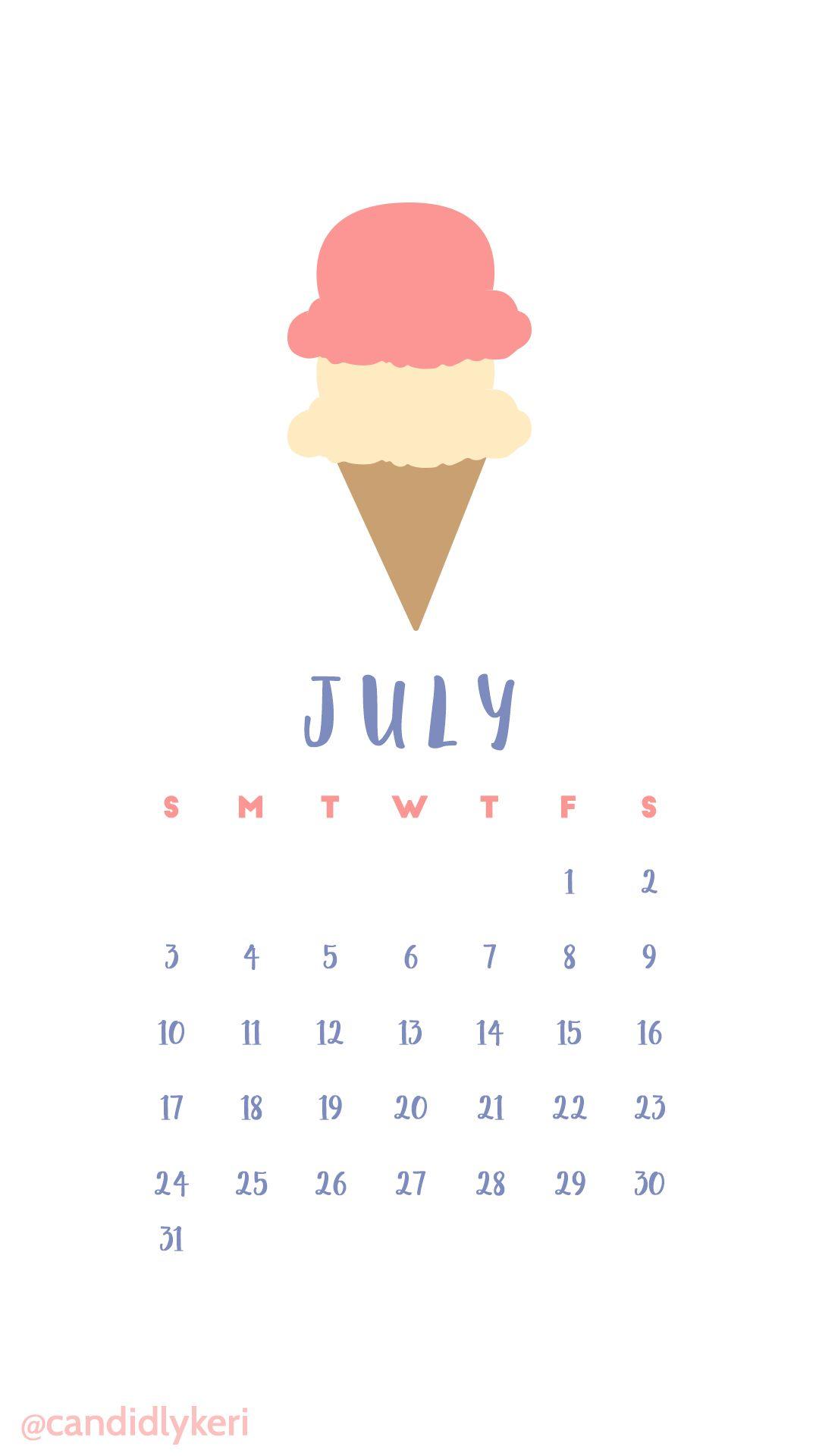 July 2017 Calendar Wallpaper