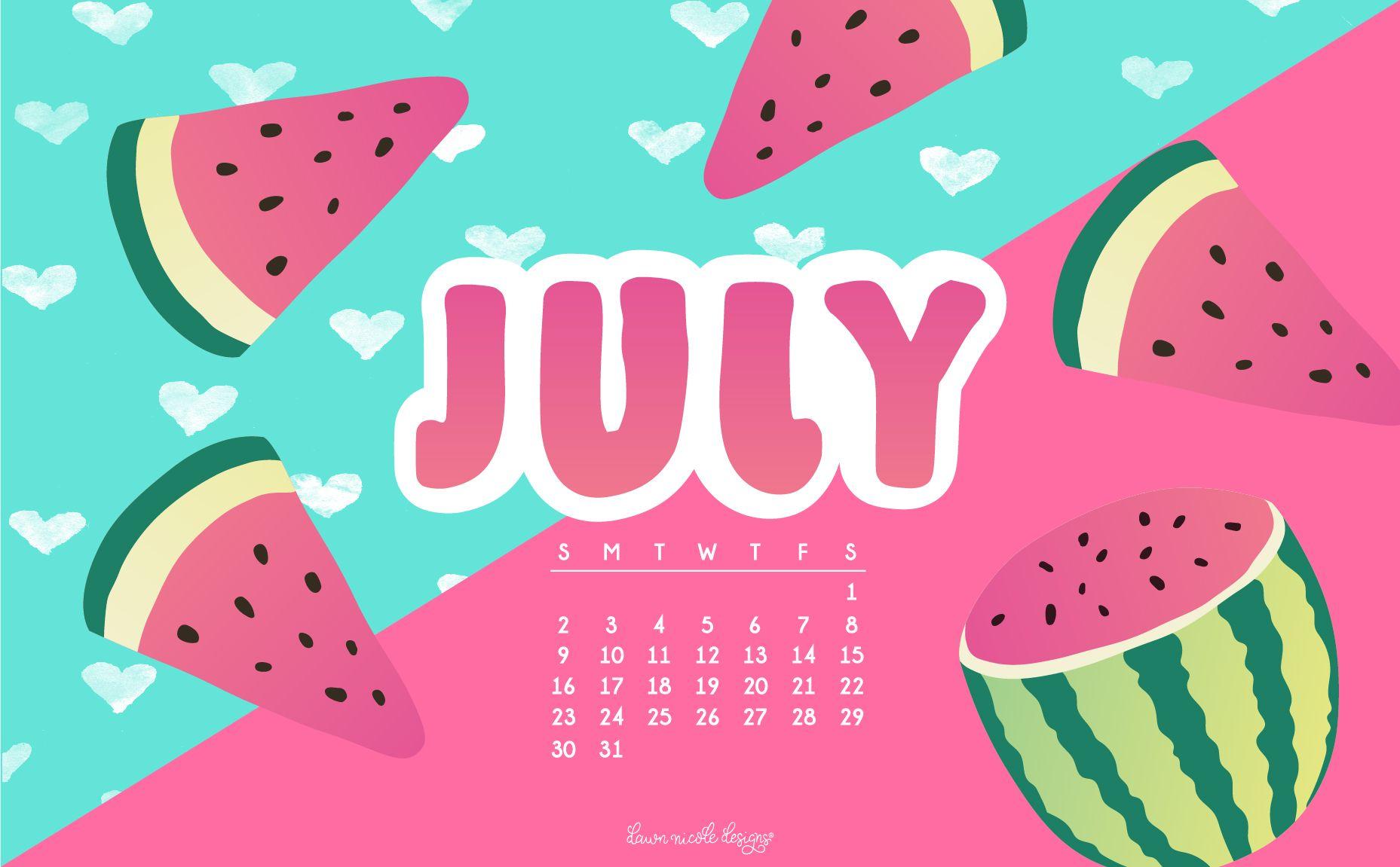July 2017 Calendar + Tech Pretties. Dawn Nicole Designs®