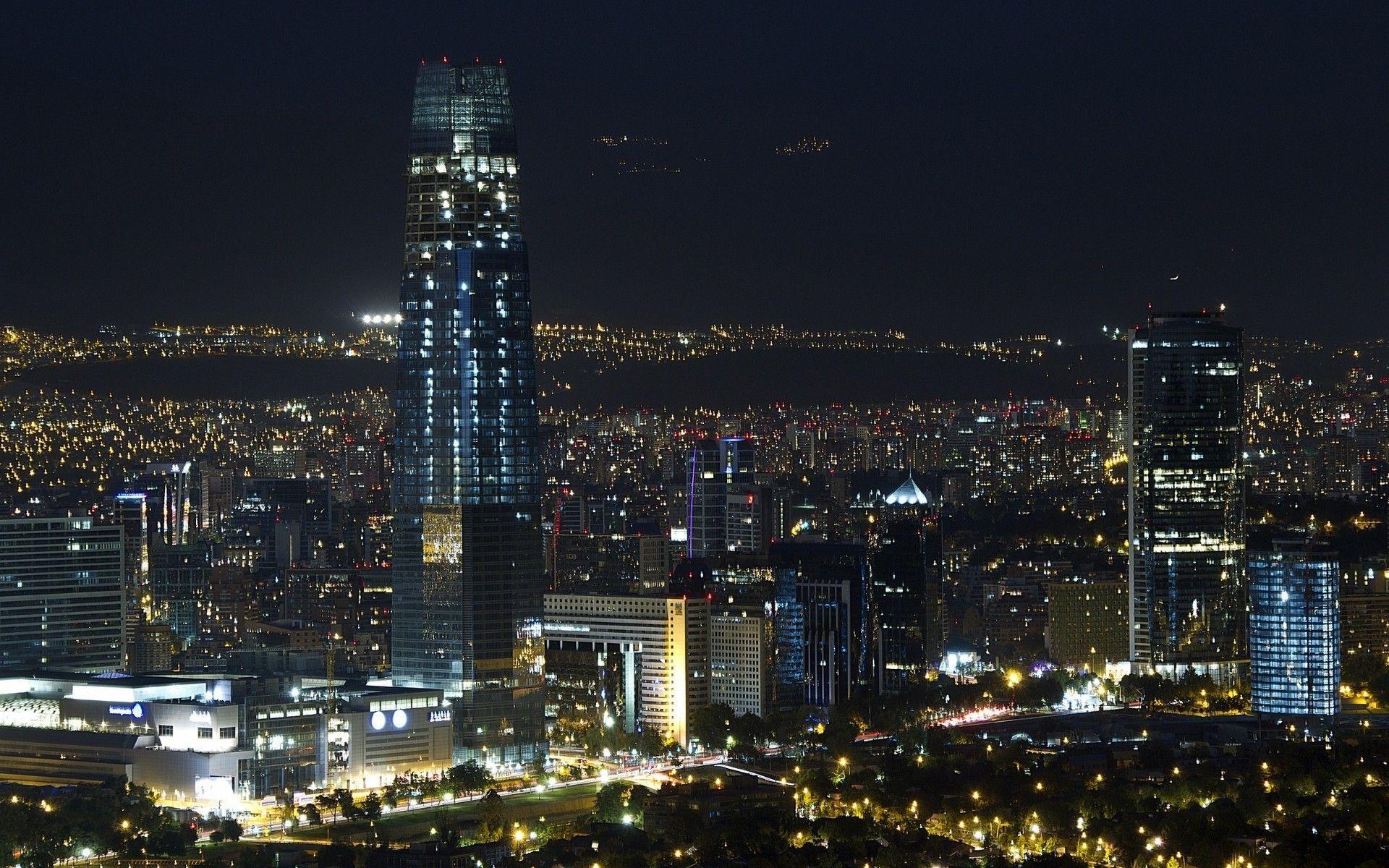 landscape, Lights, Santiago De Chile, Cityscape, Night, Skyscraper