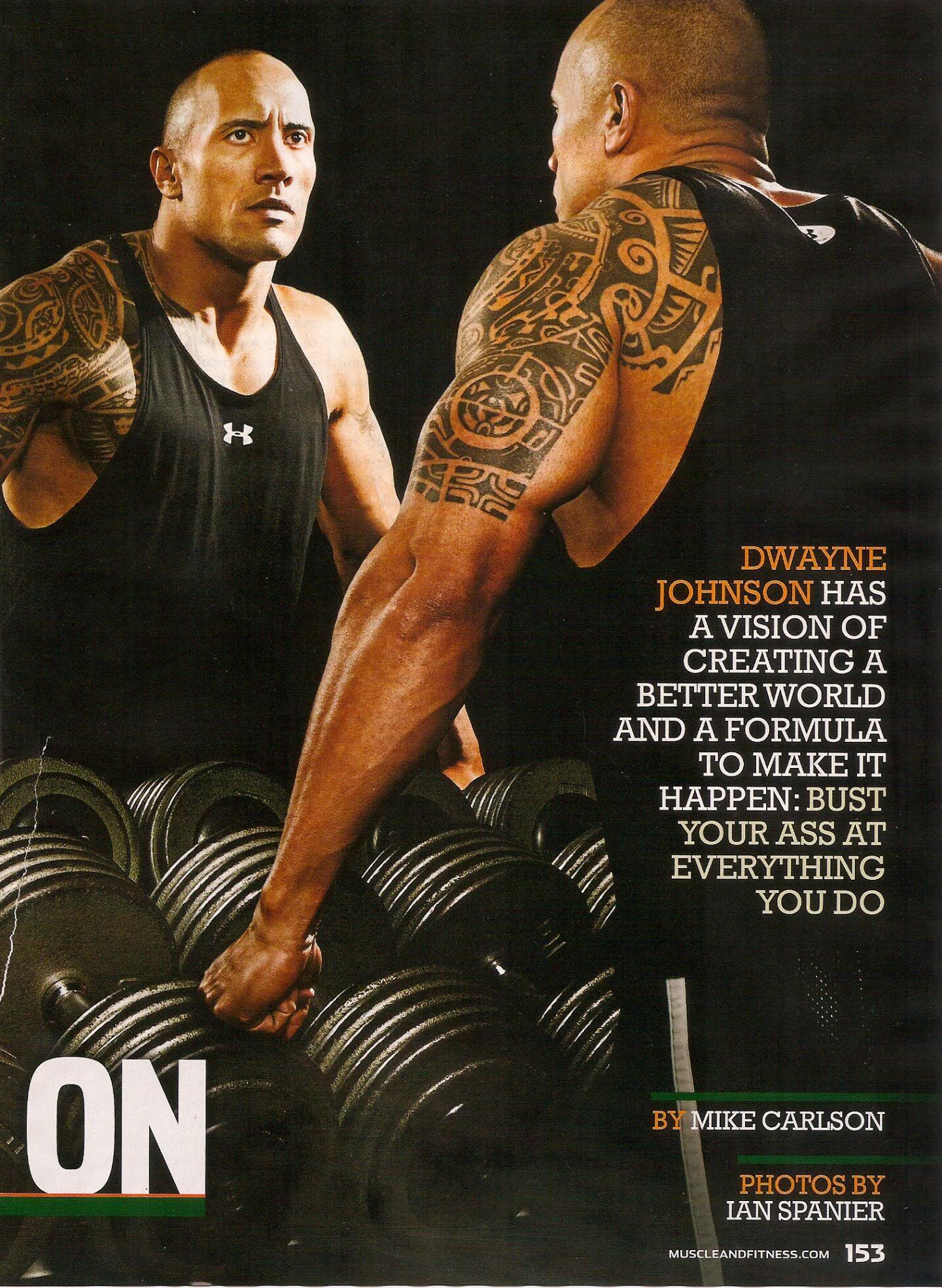 Muscle and Fitness Dwayne The Rock Johnson Feature Scanned