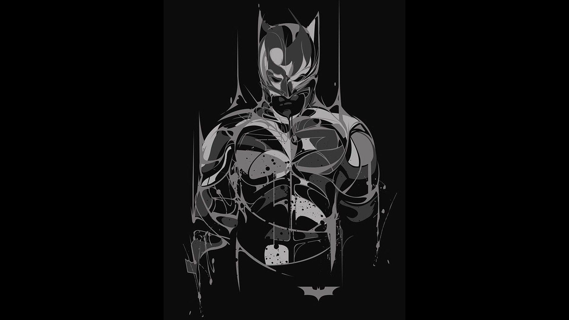 Batman, DC Comics, bat, hero, fan art, black background, Bruce Wayne wallpaper