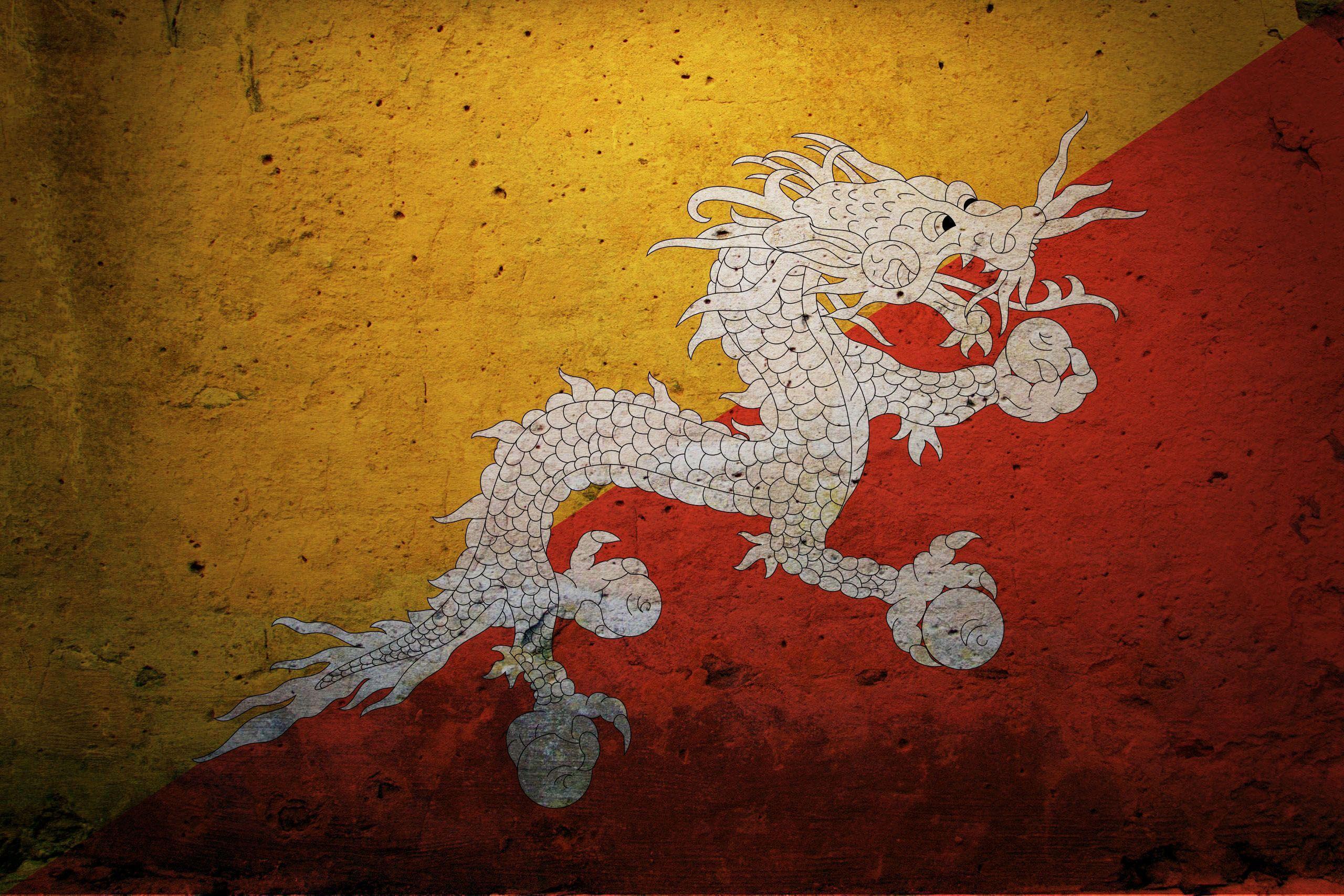 Flag Of Bhutan HD Wallpaper