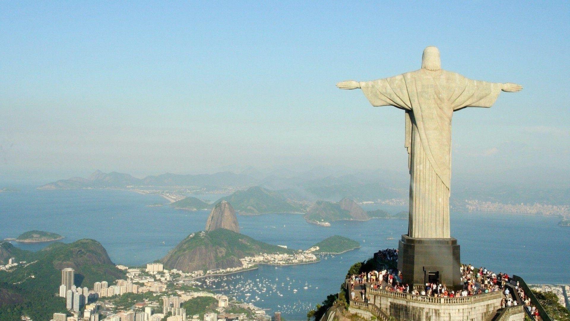 Rio De Janeiro, Brasil, Statue, Christ The Redeemer, Landscape